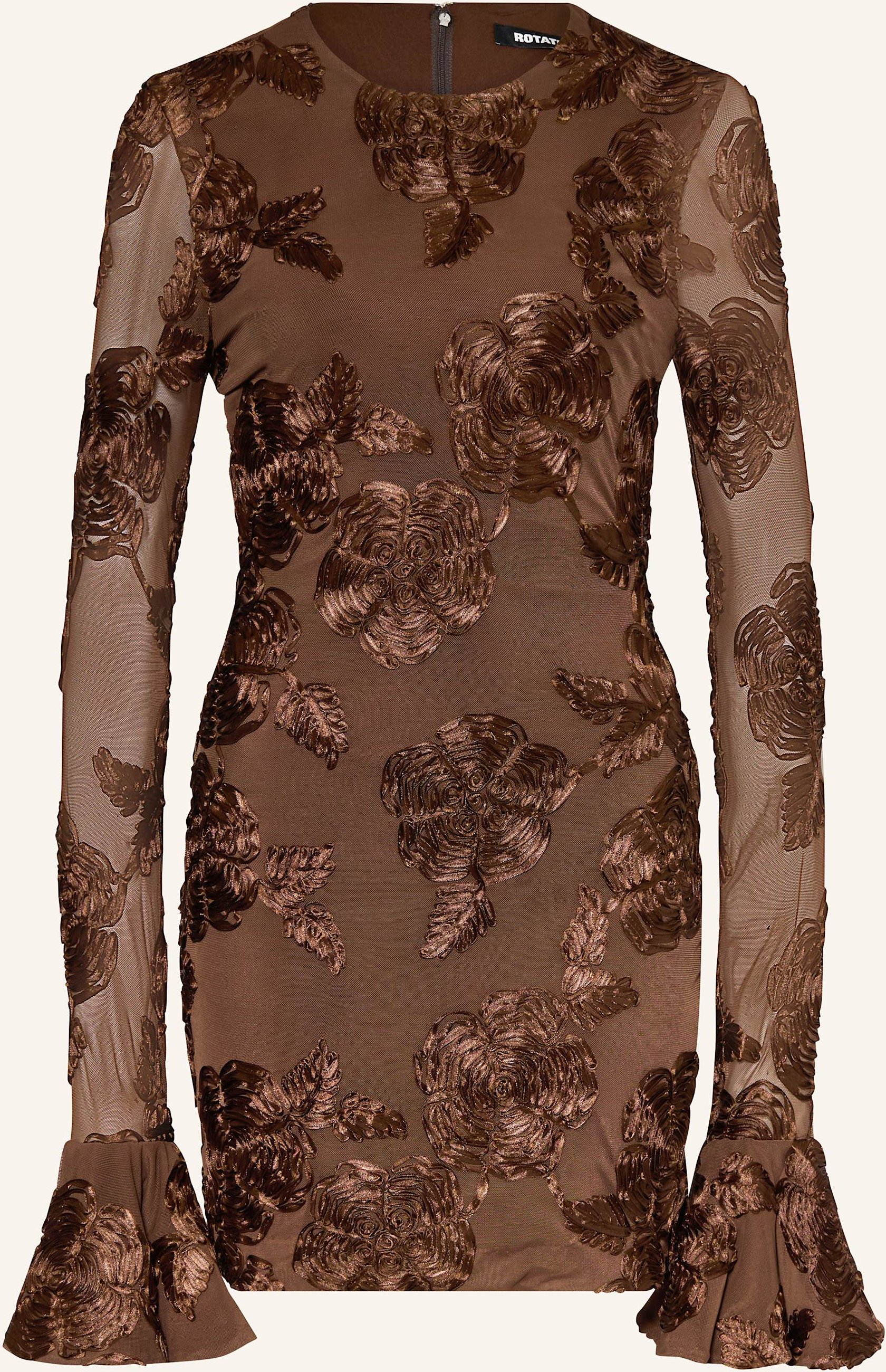 Thumbnail - Rotate Mesh-Kleid braun