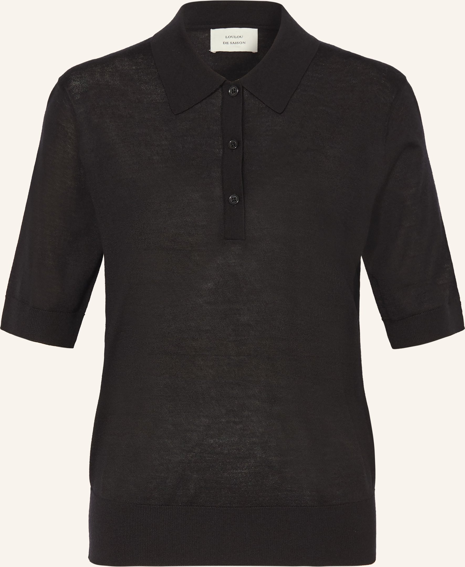 Loulou De Saison Strick-Poloshirt Migo Aus Cashmere schwarz