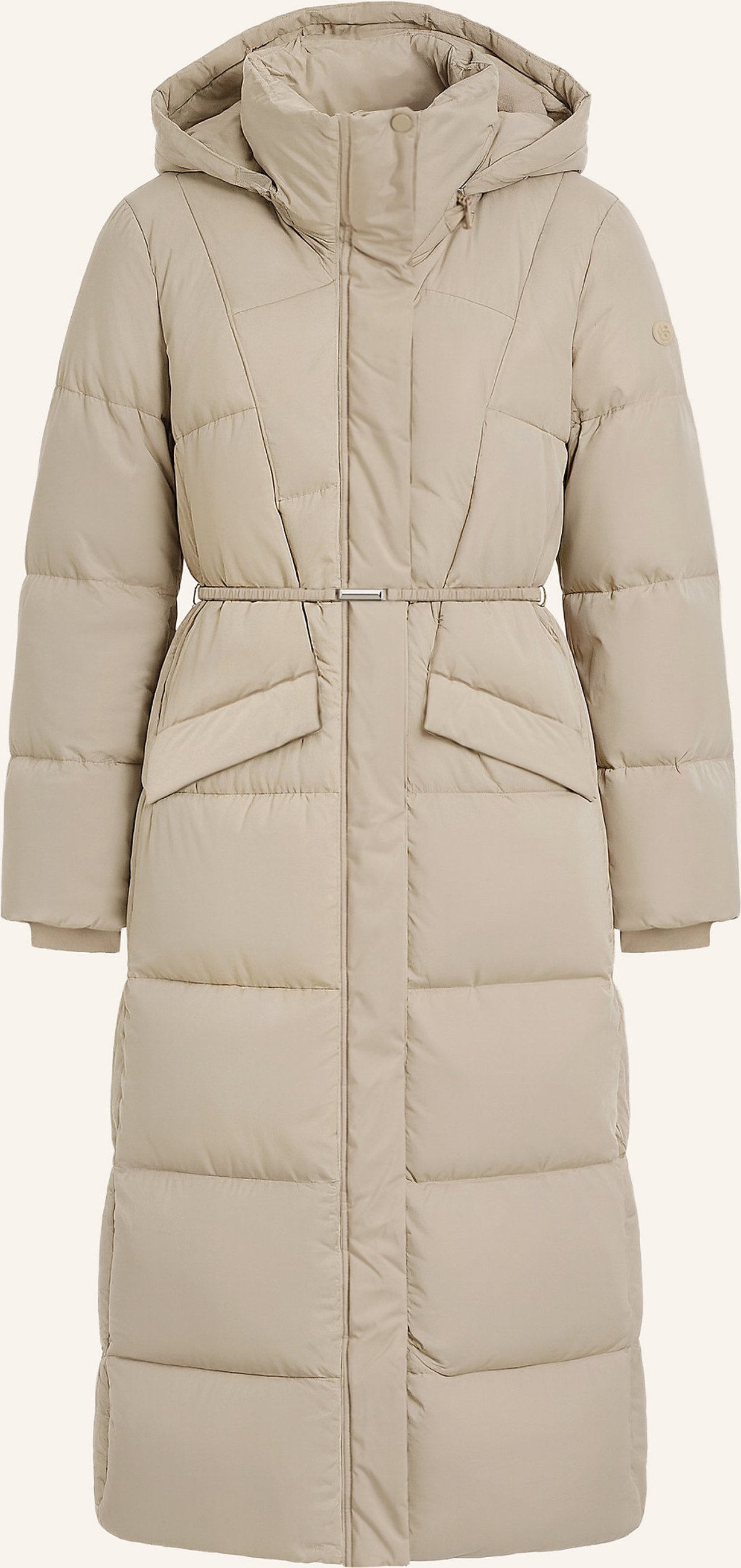 Boss Steppmantel Pamaxi Mit Abnehmbarer Kapuze beige