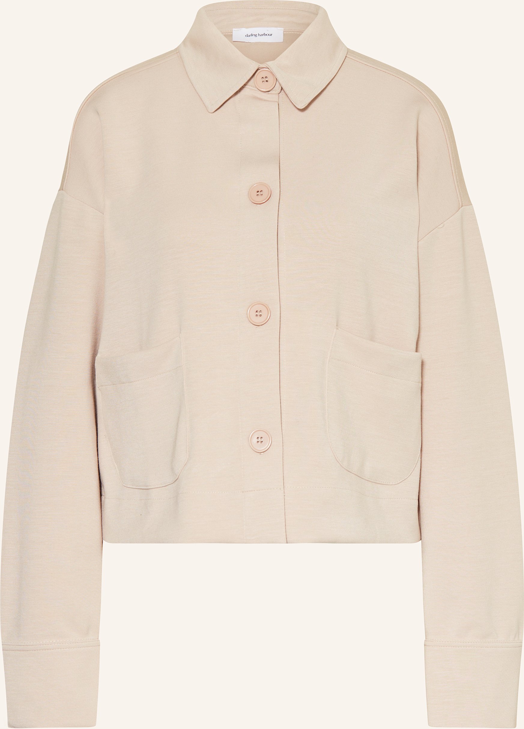 Thumbnail - Darling Harbour Jersey-Overjacket beige
