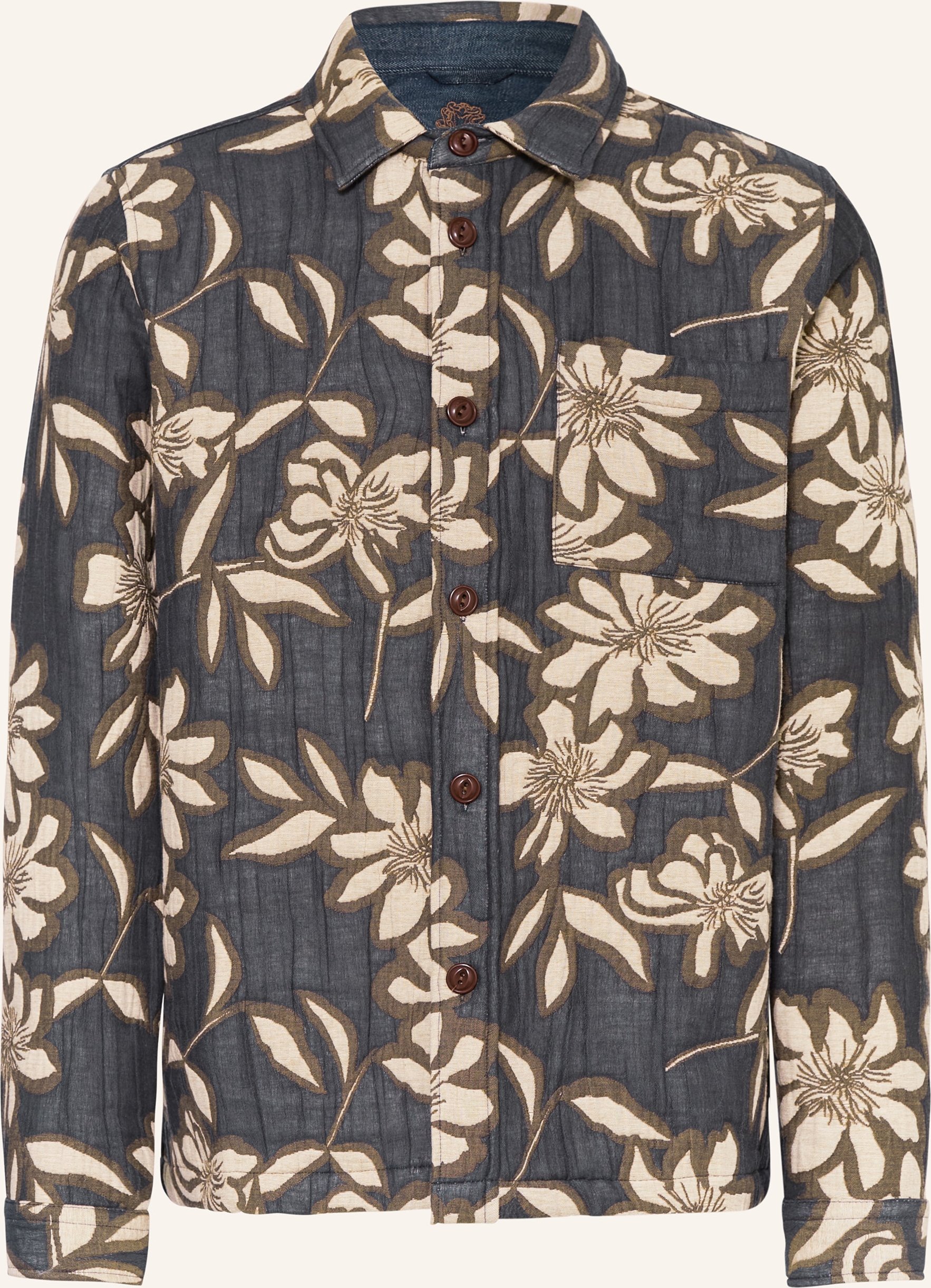 Mos Mosh Gallery Jacquard-Overjacket Mmgdavid Gallia blau