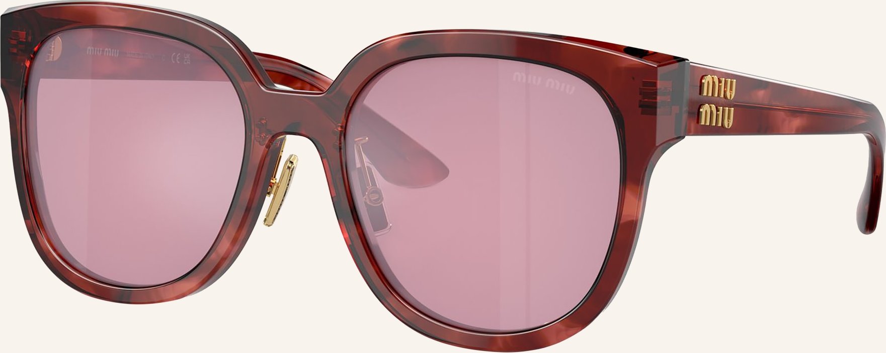 Miu Miu Sonnenbrille Mu 01zs rot