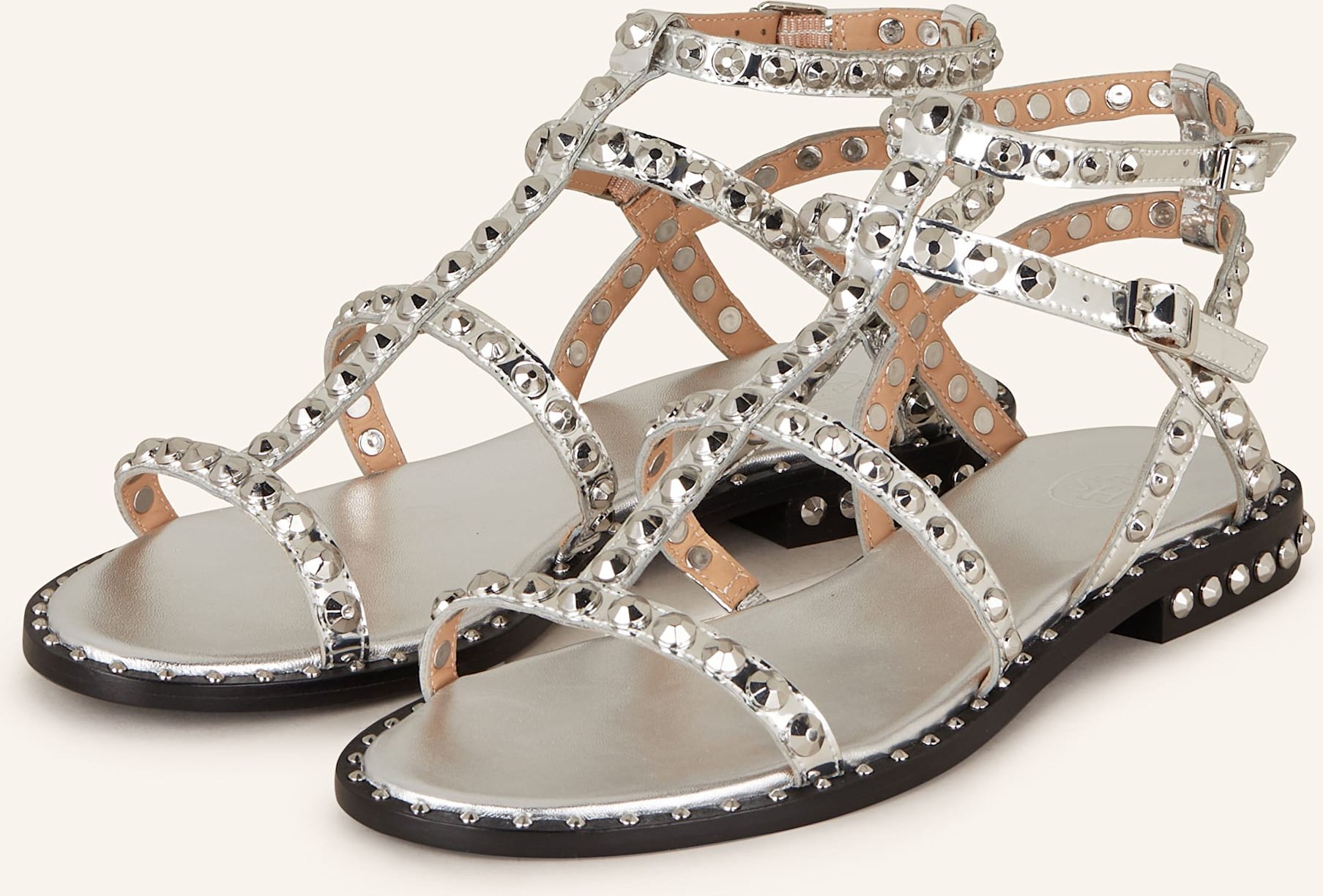 Thumbnail - Ash Sandalen Precious Mit Nieten silber