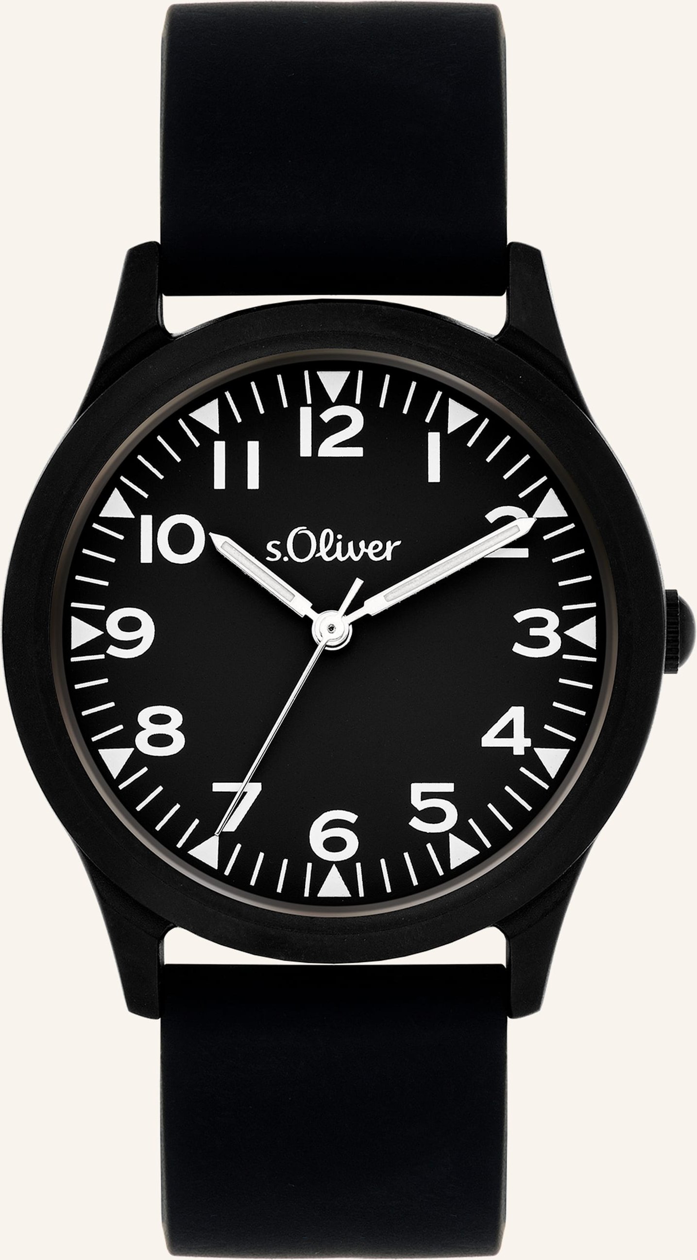 S.Oliver Armbanduhr Aus Silikon schwarz