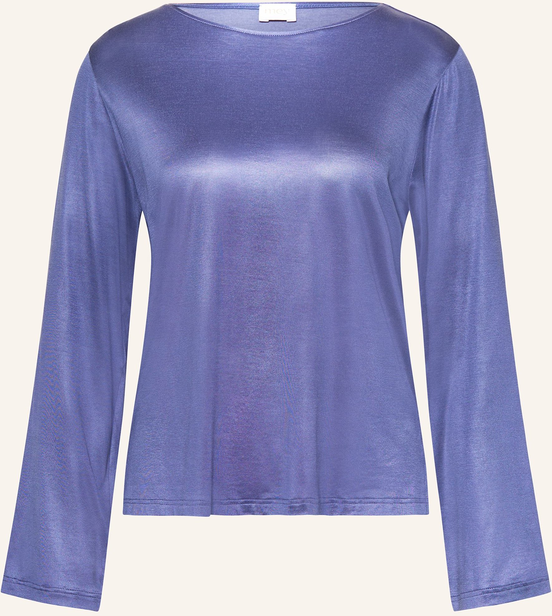 Mey Schlafshirt Serie Pure Shine Aus Satin blau