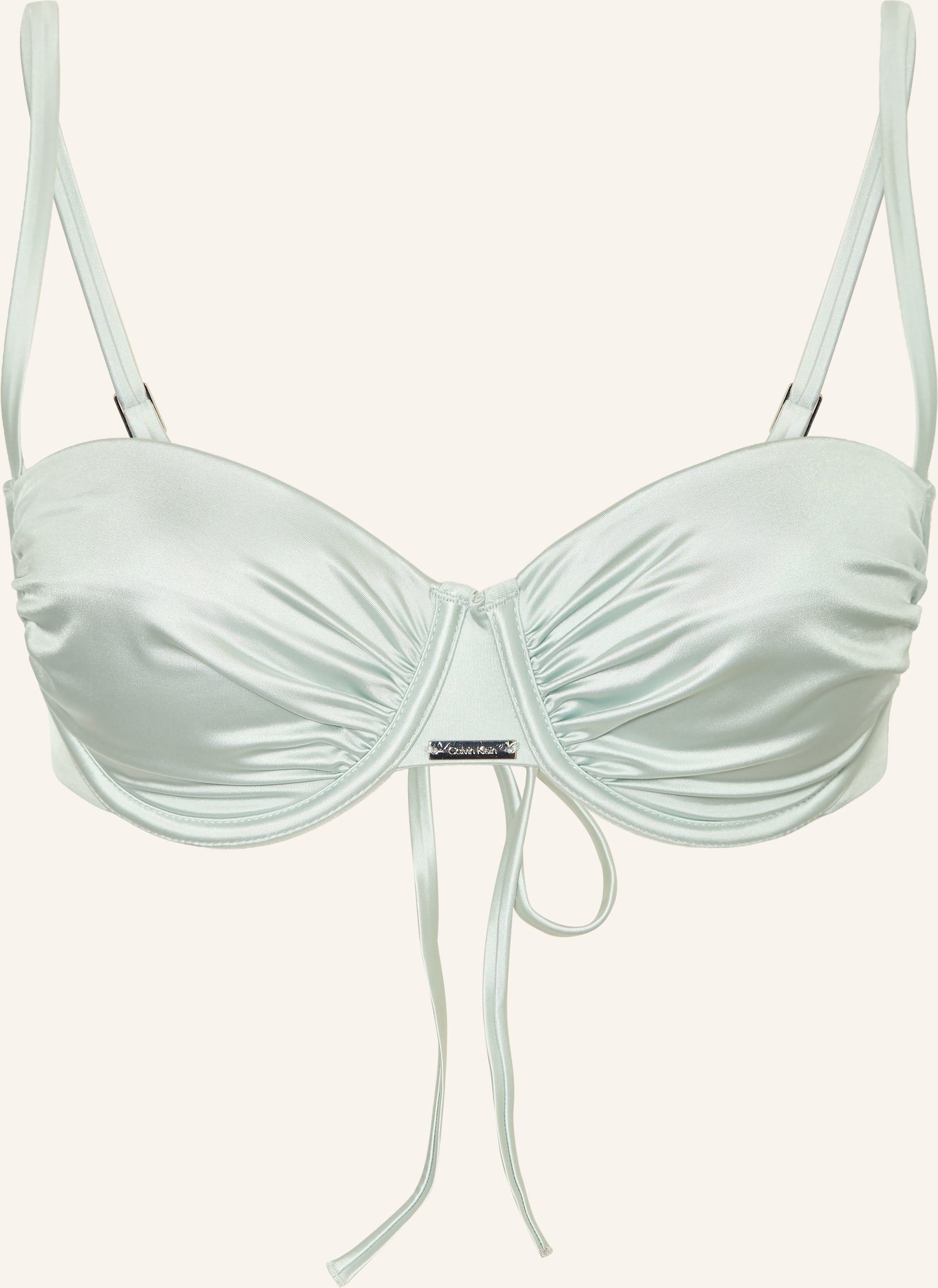Calvin Klein Bügel-Bikini-Top Ck Shine grau