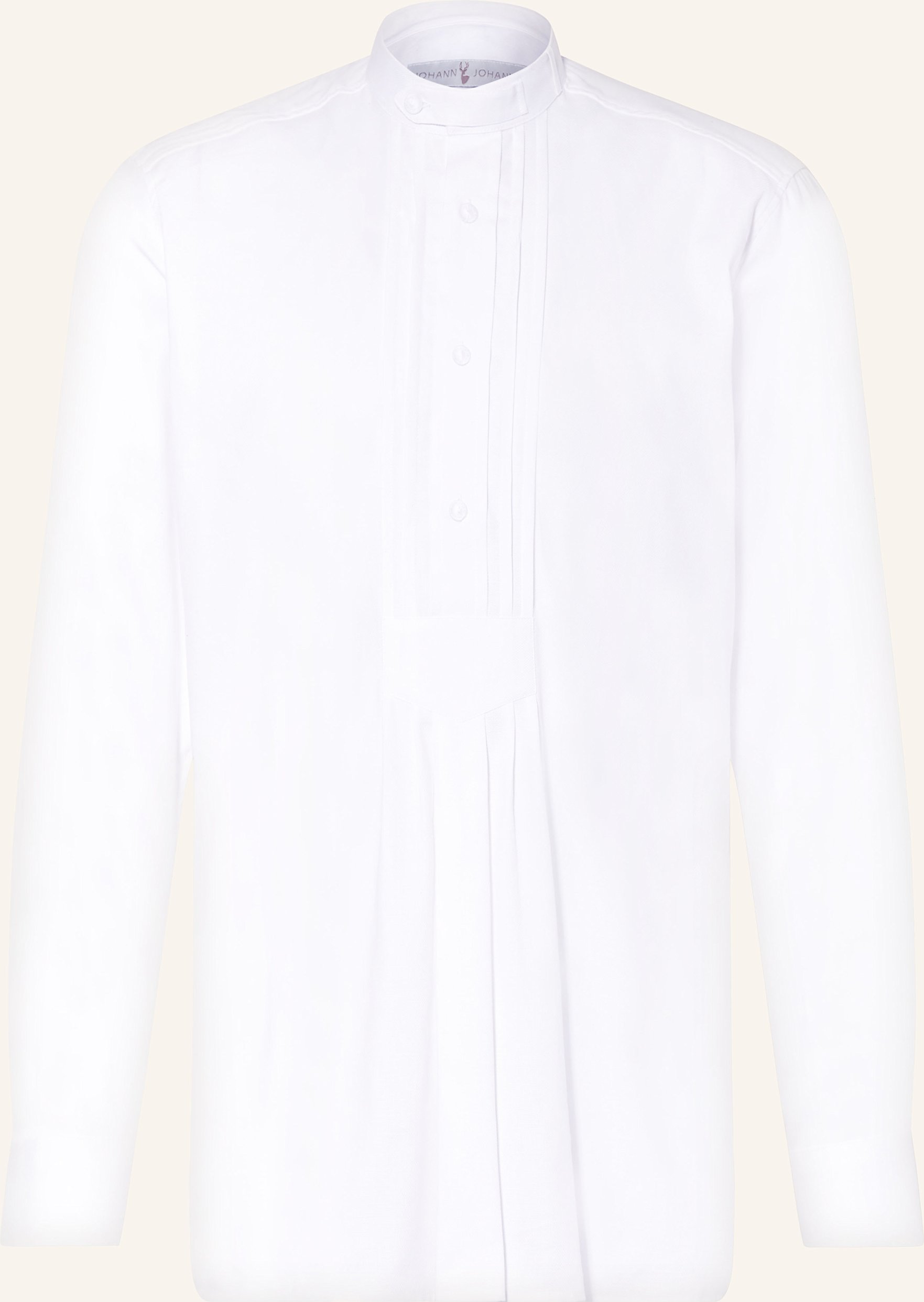 Johann & Johanna Hemd Comfort Fit Mit Stehkragen weiss