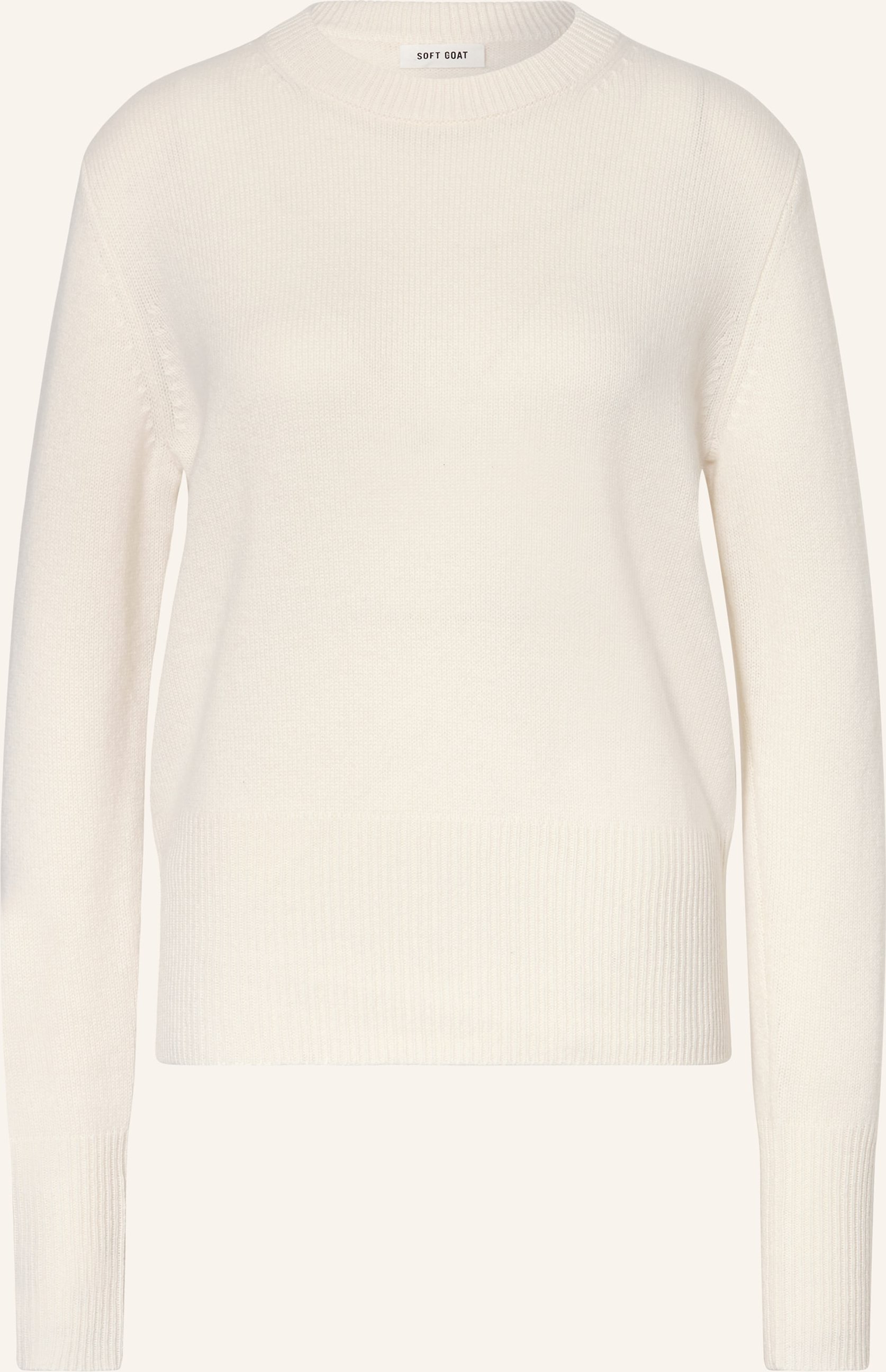Soft Goat Cashmere-Pullover weiss