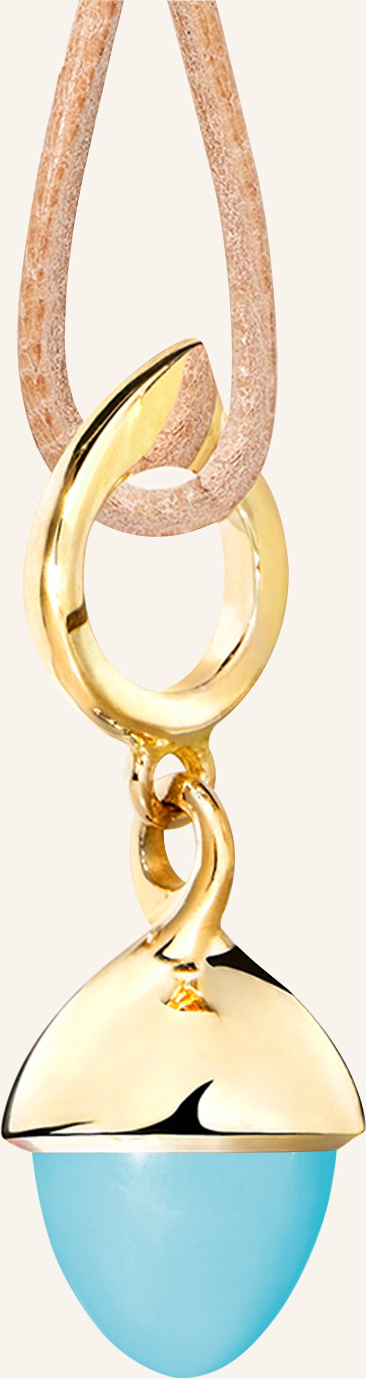 Tamara Comolli Anhänger Pendant Mikado Flamenco Turquoise Türkis 18k Gelbgold gold