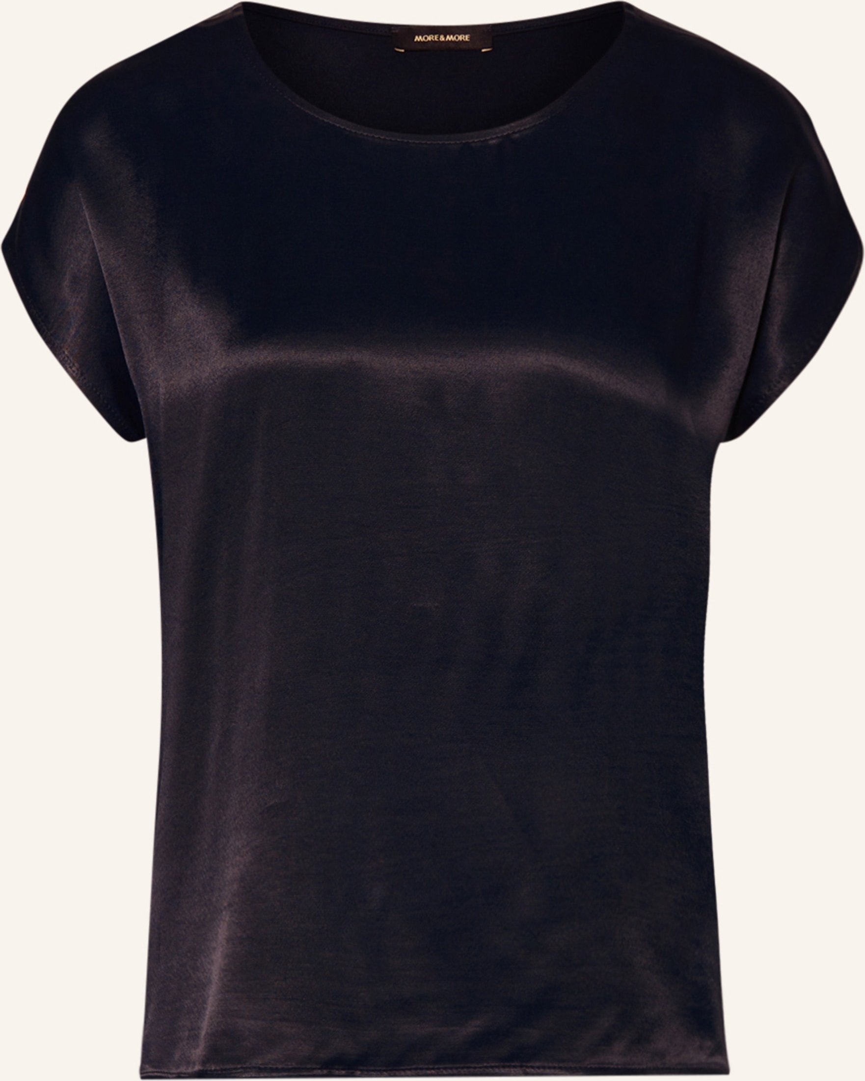 More & More T-Shirt Im Materialmix blau