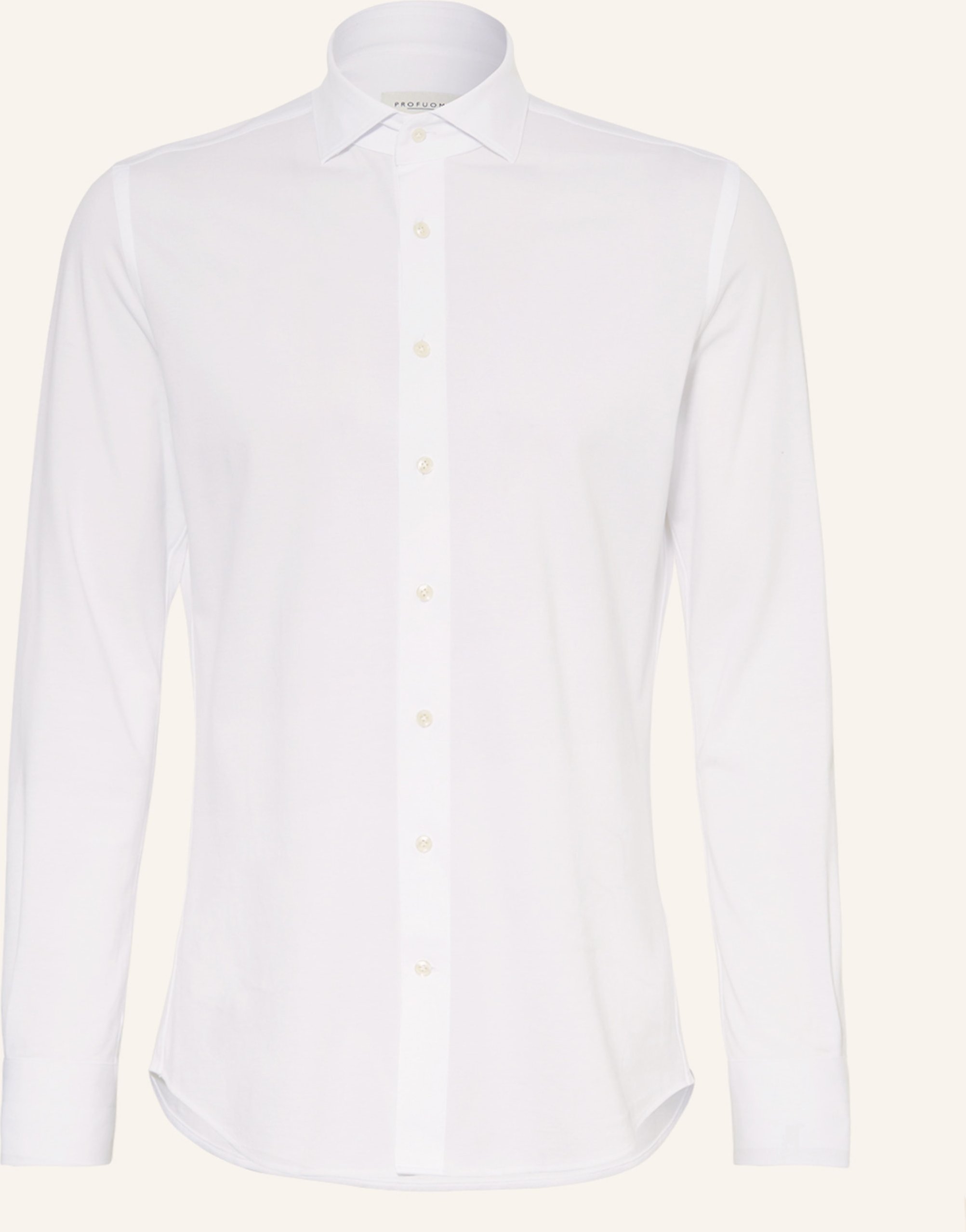Profuomo Piqué-Hemd Slim Fit weiss