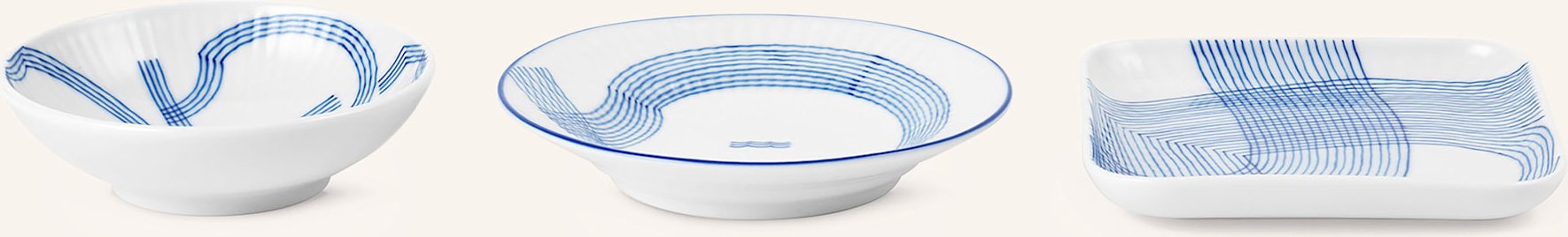 Royal Copenhagen 3-Tlg. Schalen-Set Motif weiss