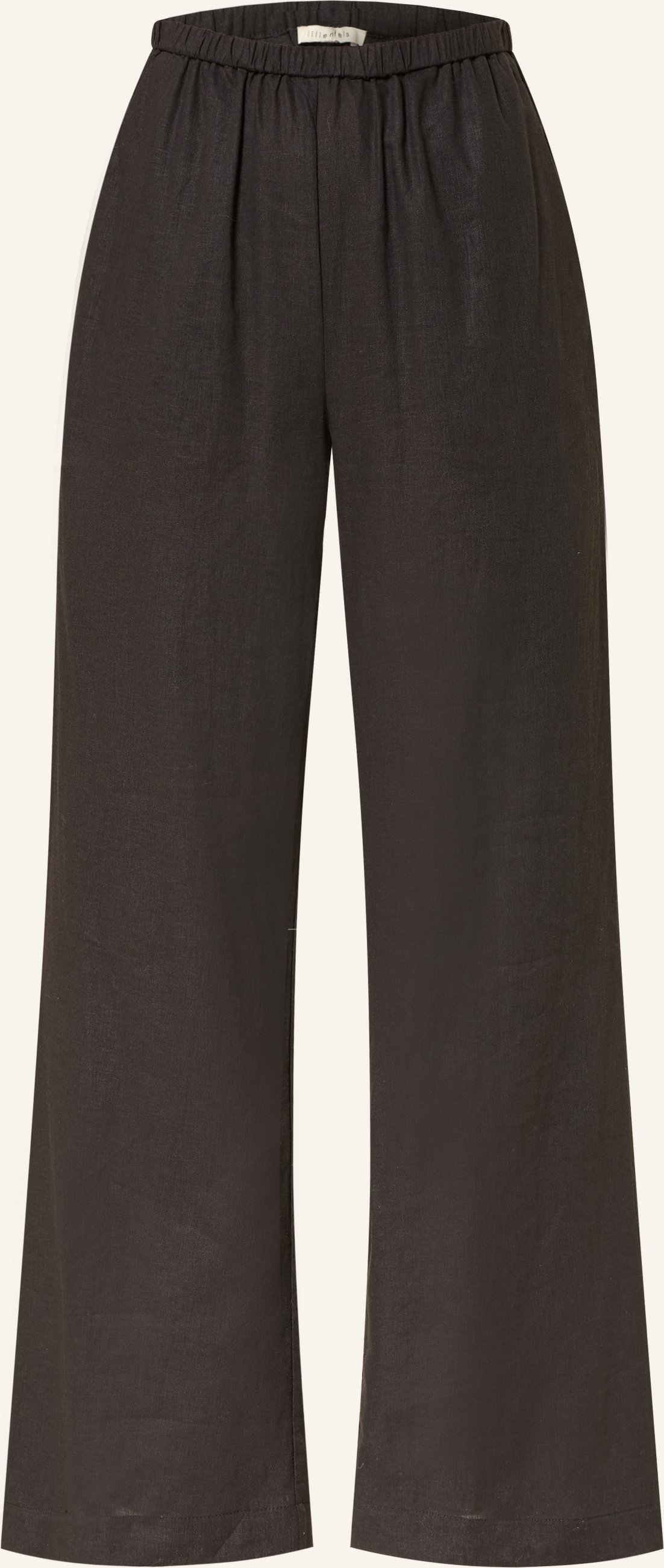 Lilienfels Hose Dante Mit Leinen schwarz