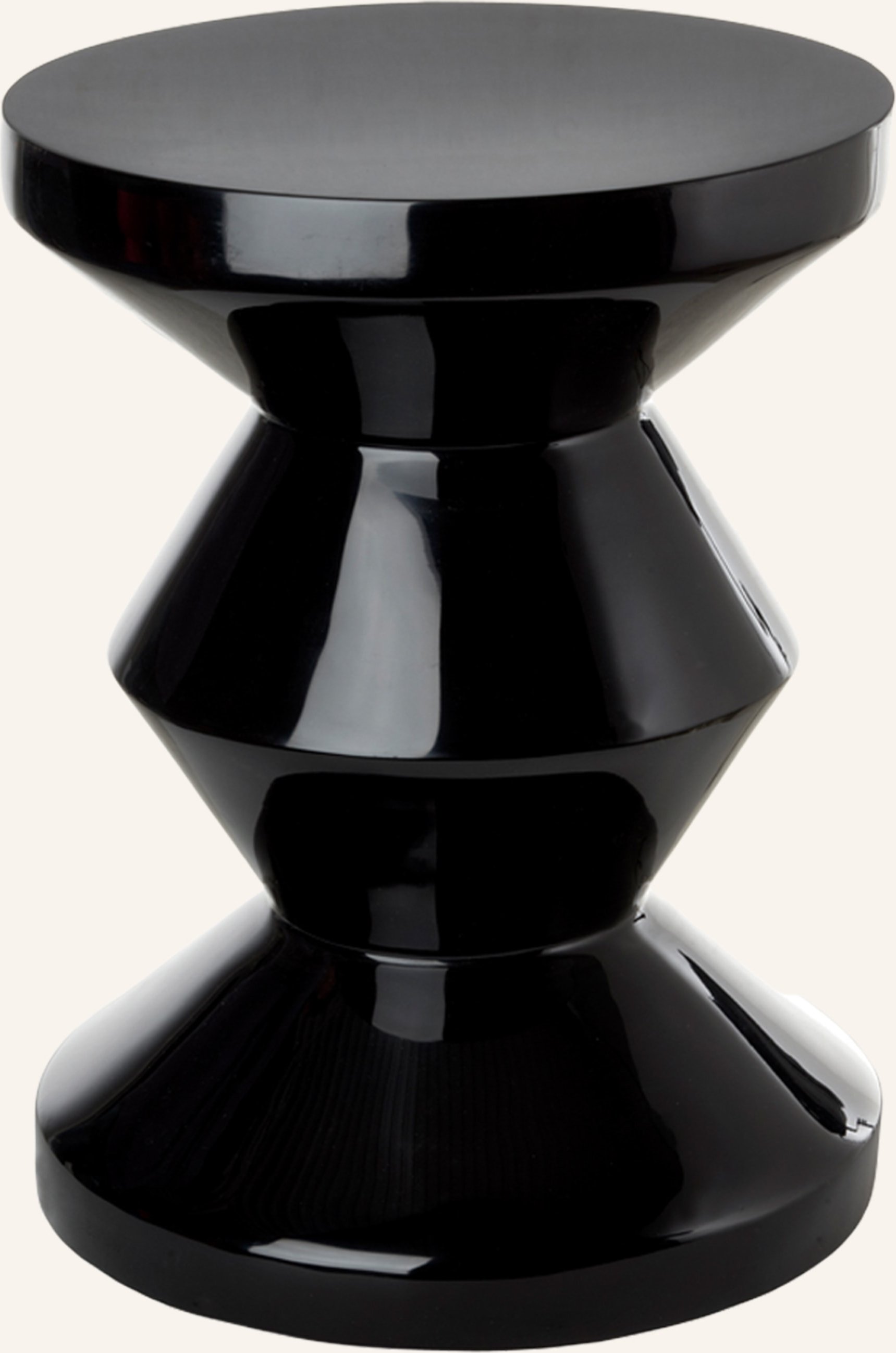 Polspotten Hocker Zig Zag schwarz