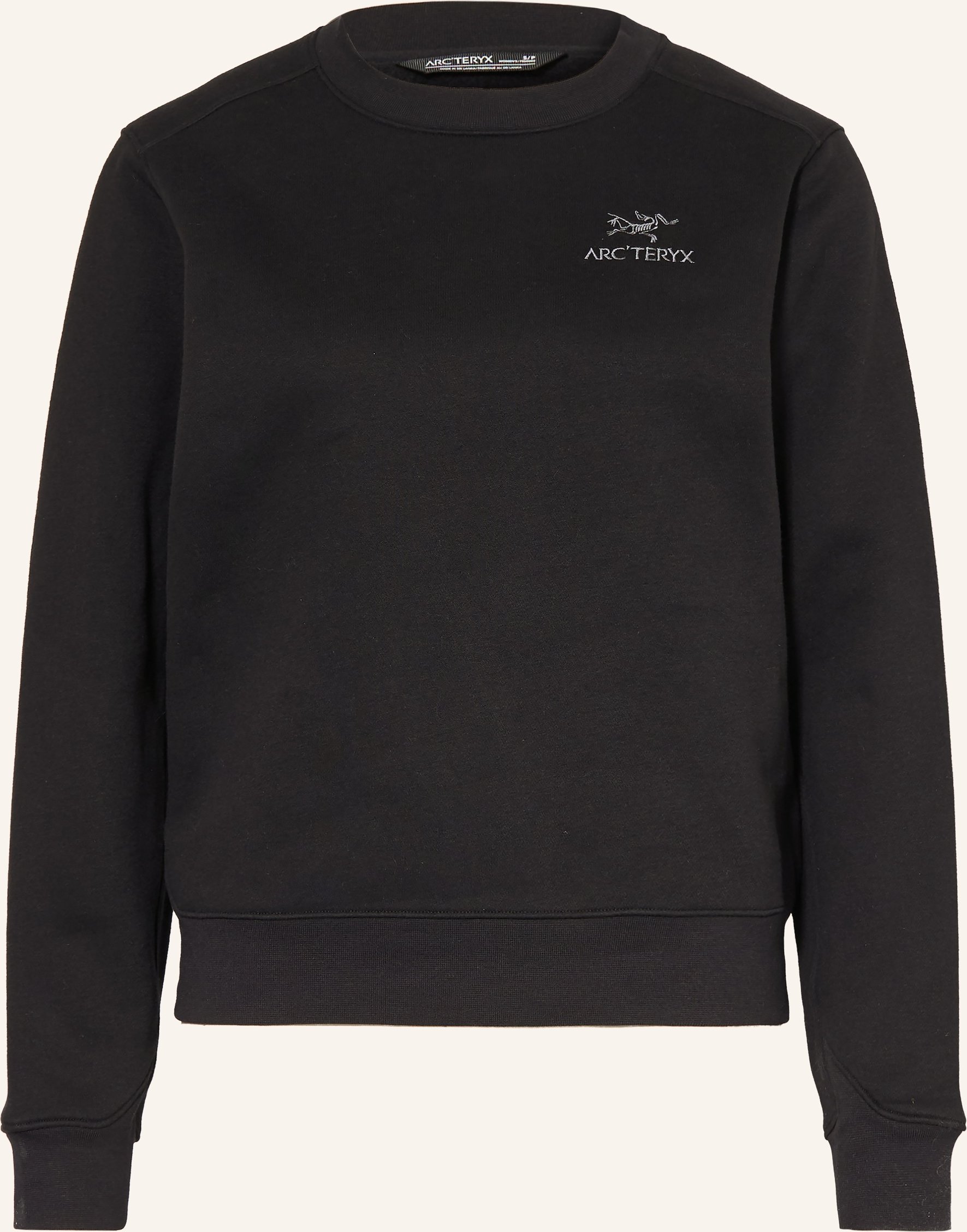 Arc'teryx Sweatshirt Emblem Crew schwarz