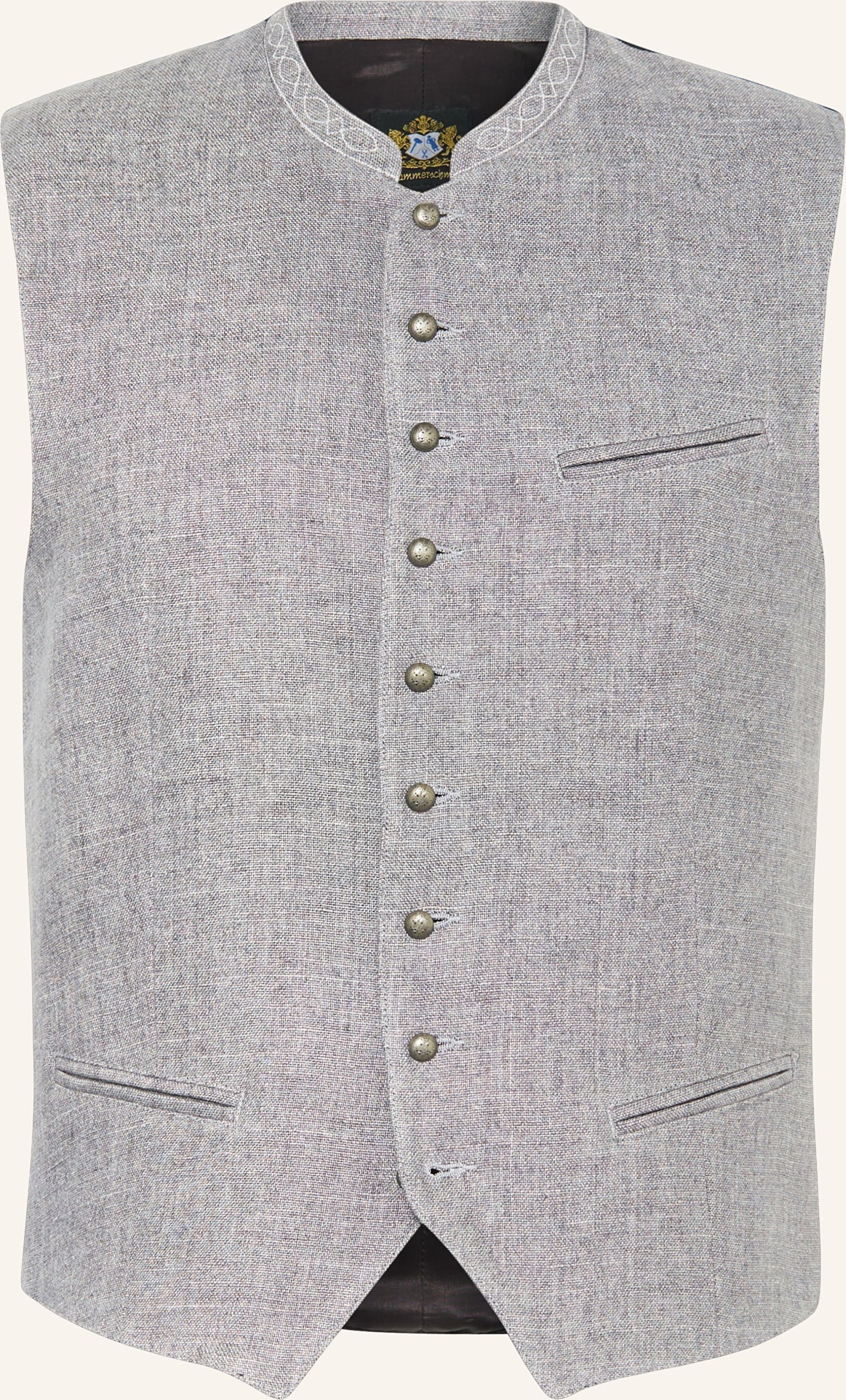 Thumbnail - Hammerschmid Trachtenweste Franz Slim Fit grau