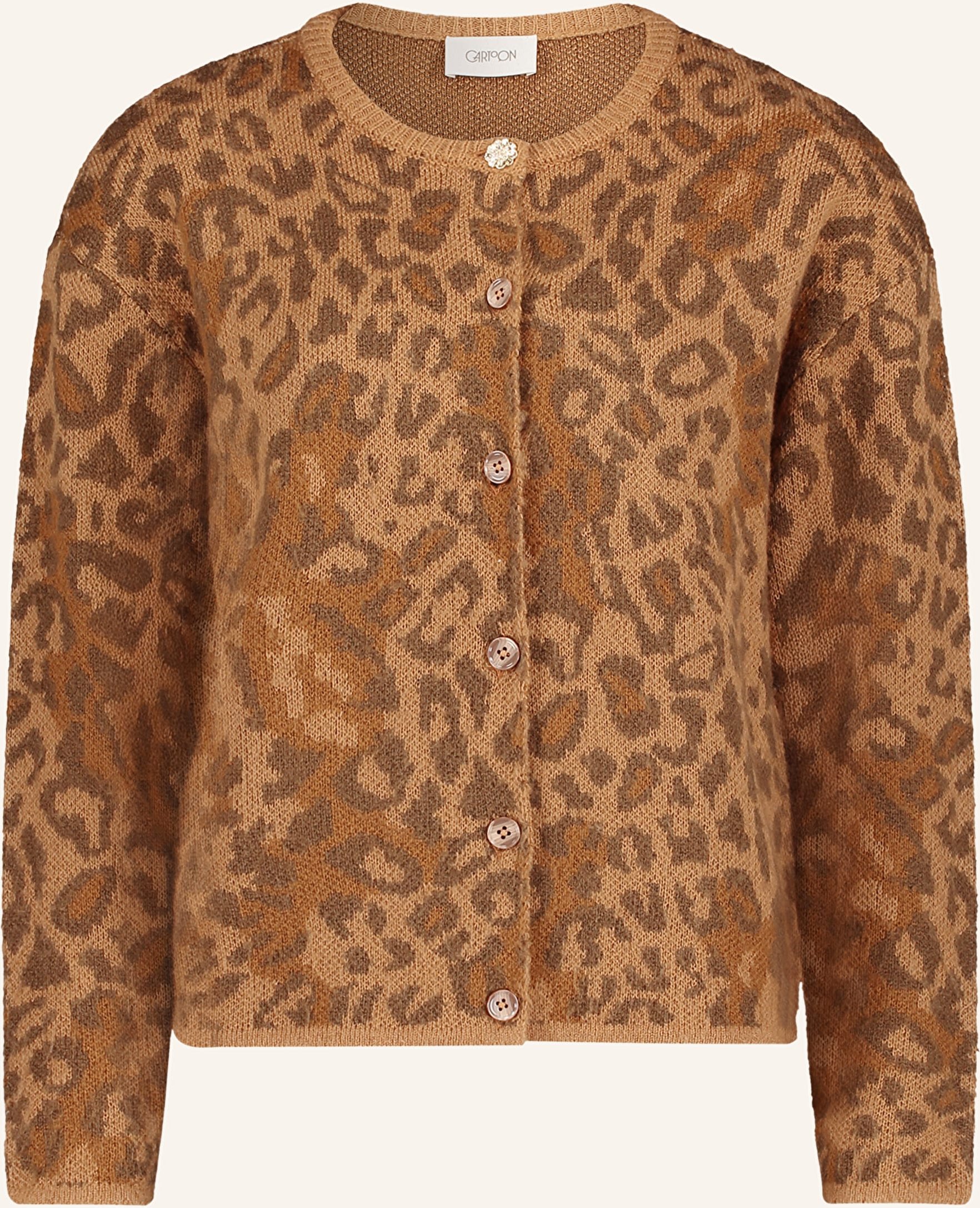 Cartoon Strickjacke beige