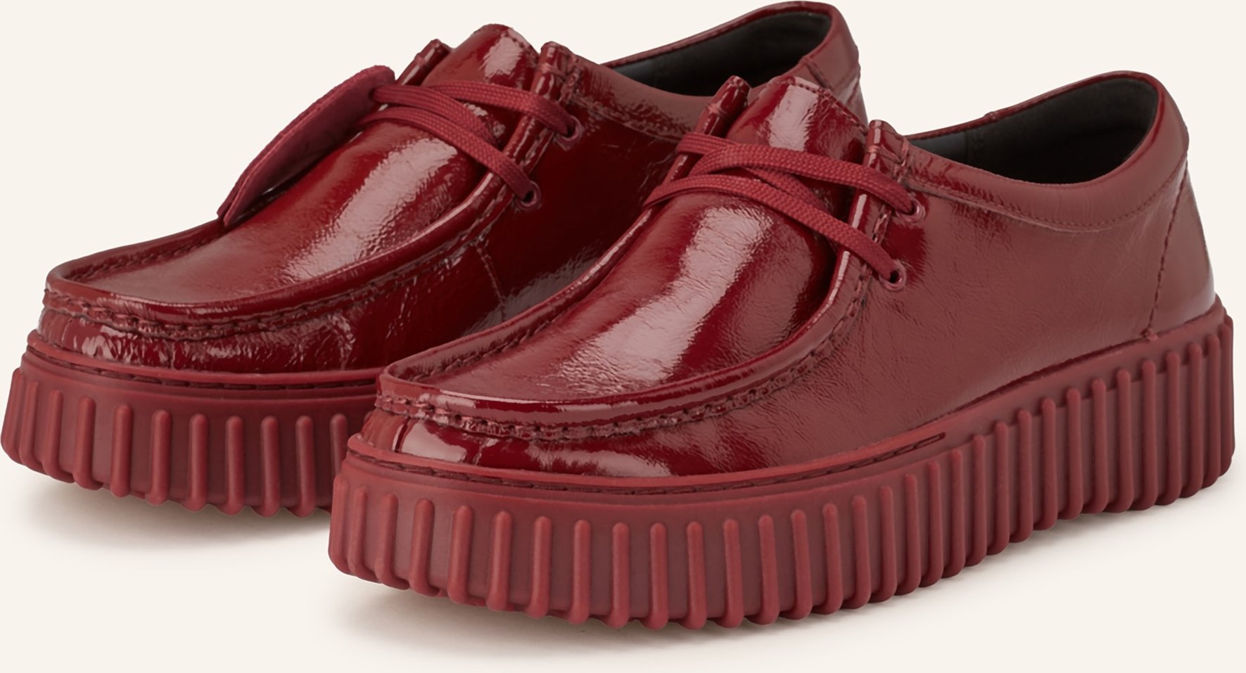 Clarks Lackschnürer Torhill Bee rot