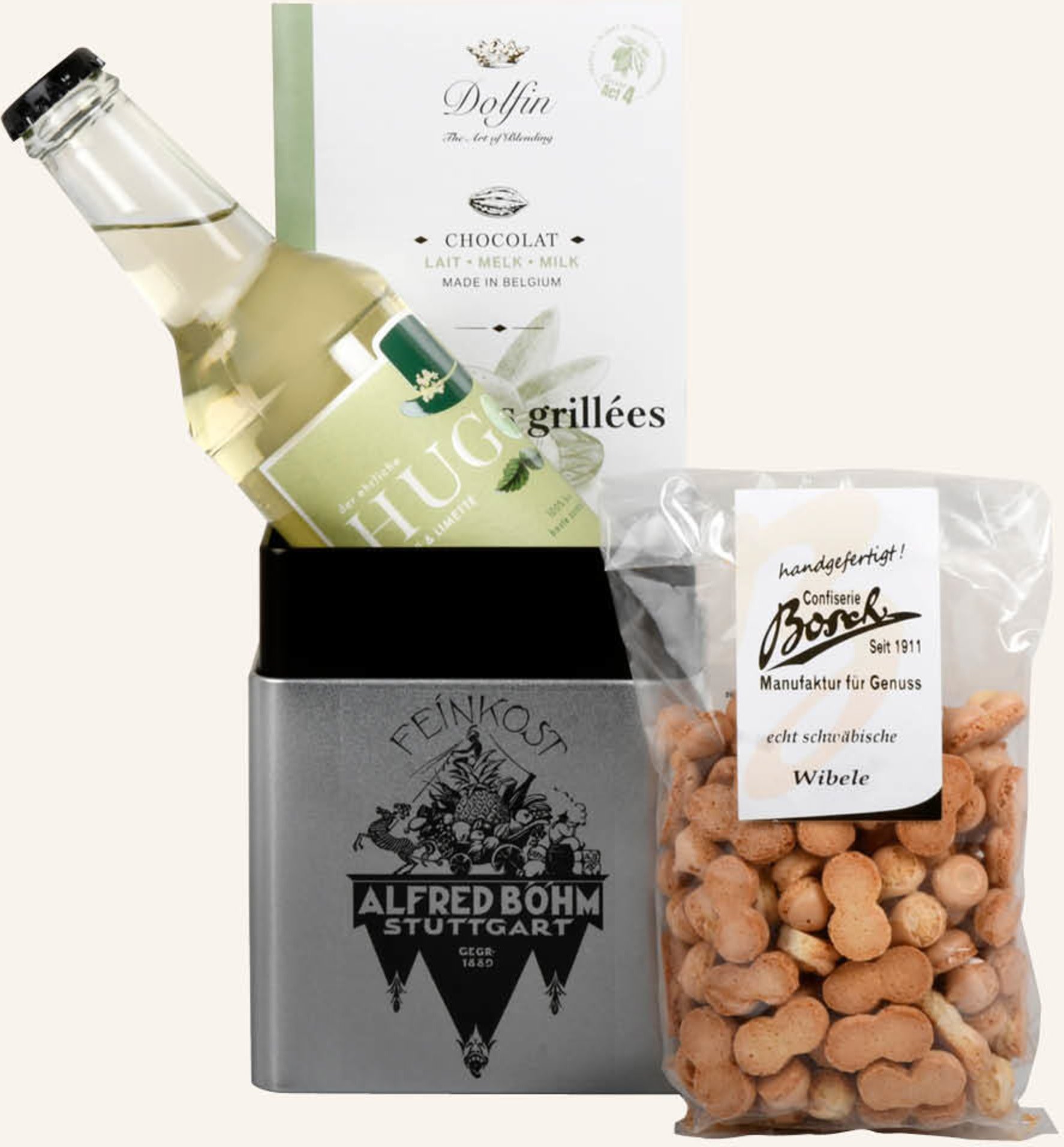 Feinkost Böhm Geschenkdose Süss schwarz