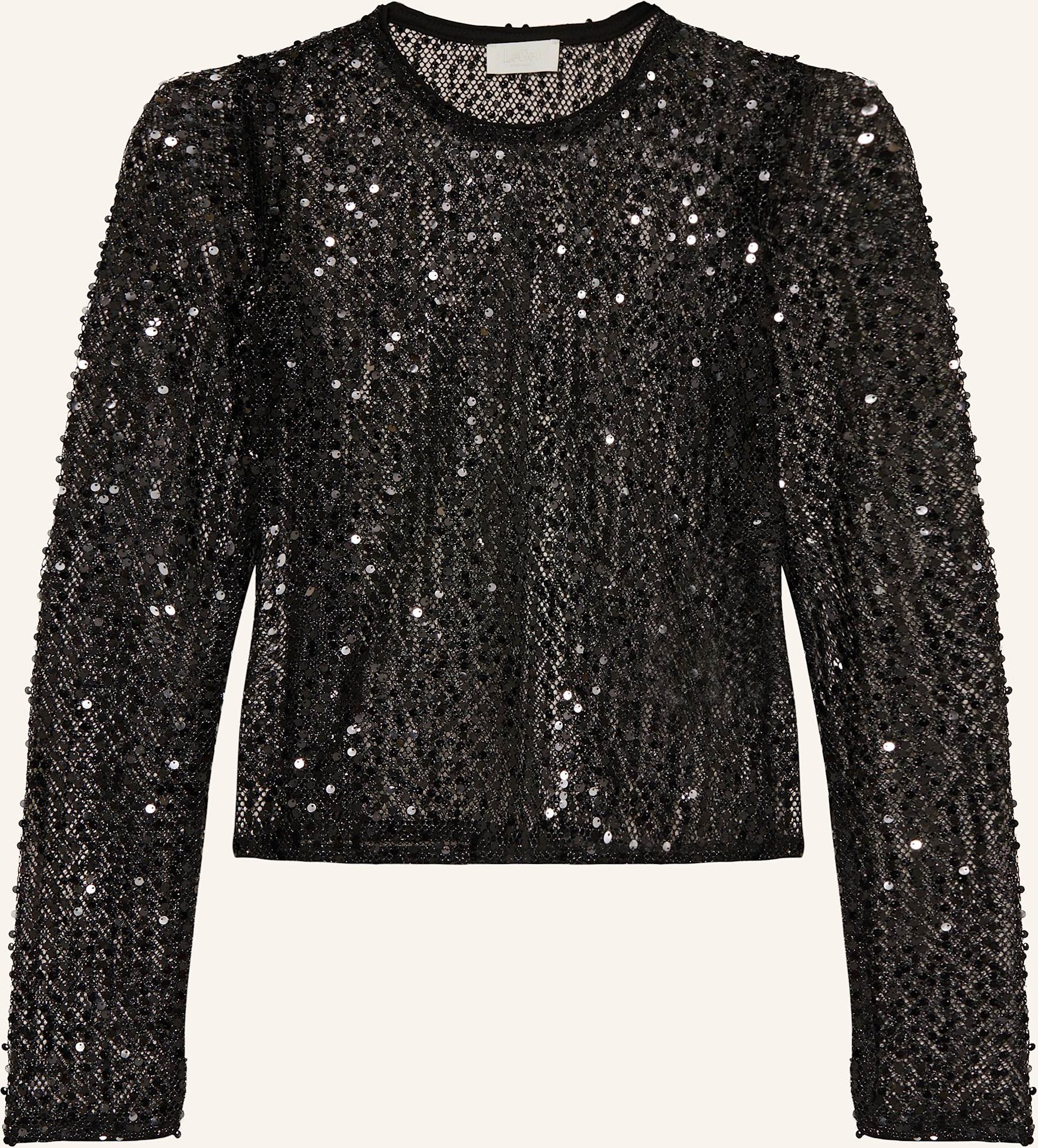 Leger By Lena Gercke Blusenshirt Mareen Aus Mesh Mit Pailletten schwarz