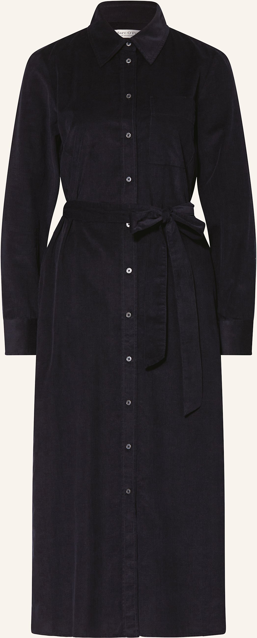 Marc O'polo Hemdblusenkleid Aus Cord blau