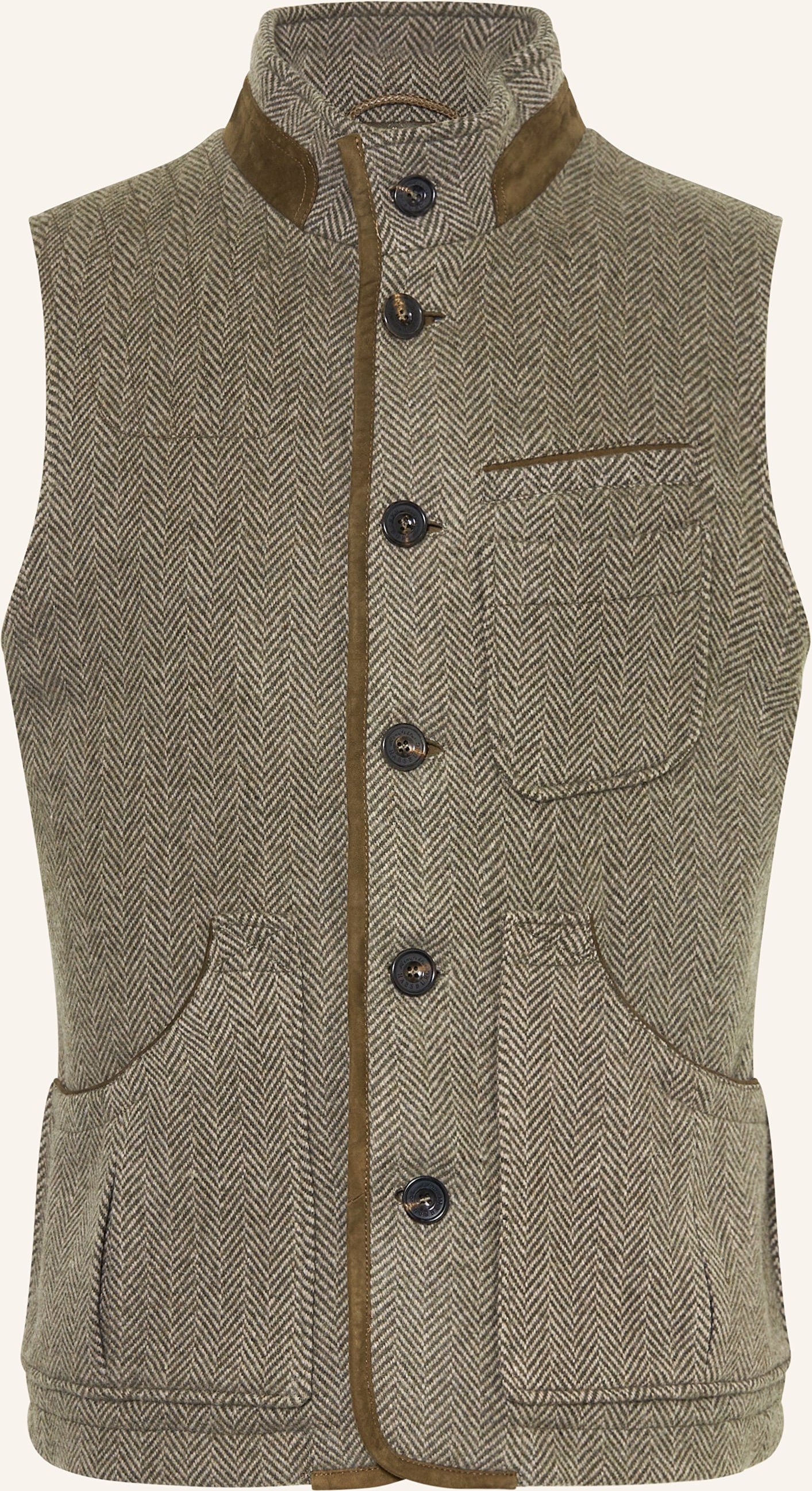 Habsburg Trachtenweste Kerscheneck beige