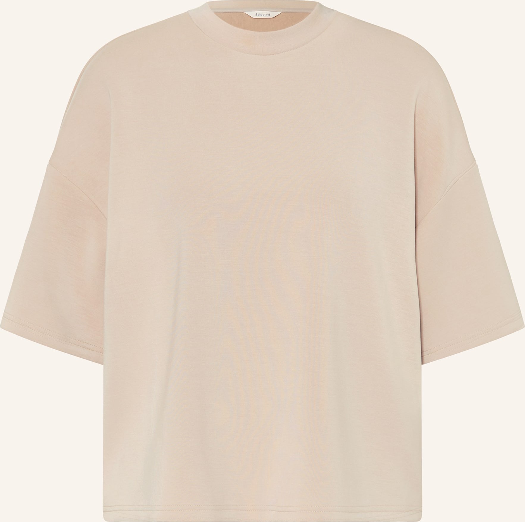 Selected Femme Oversized-Shirt Mit 3/4-Arm beige