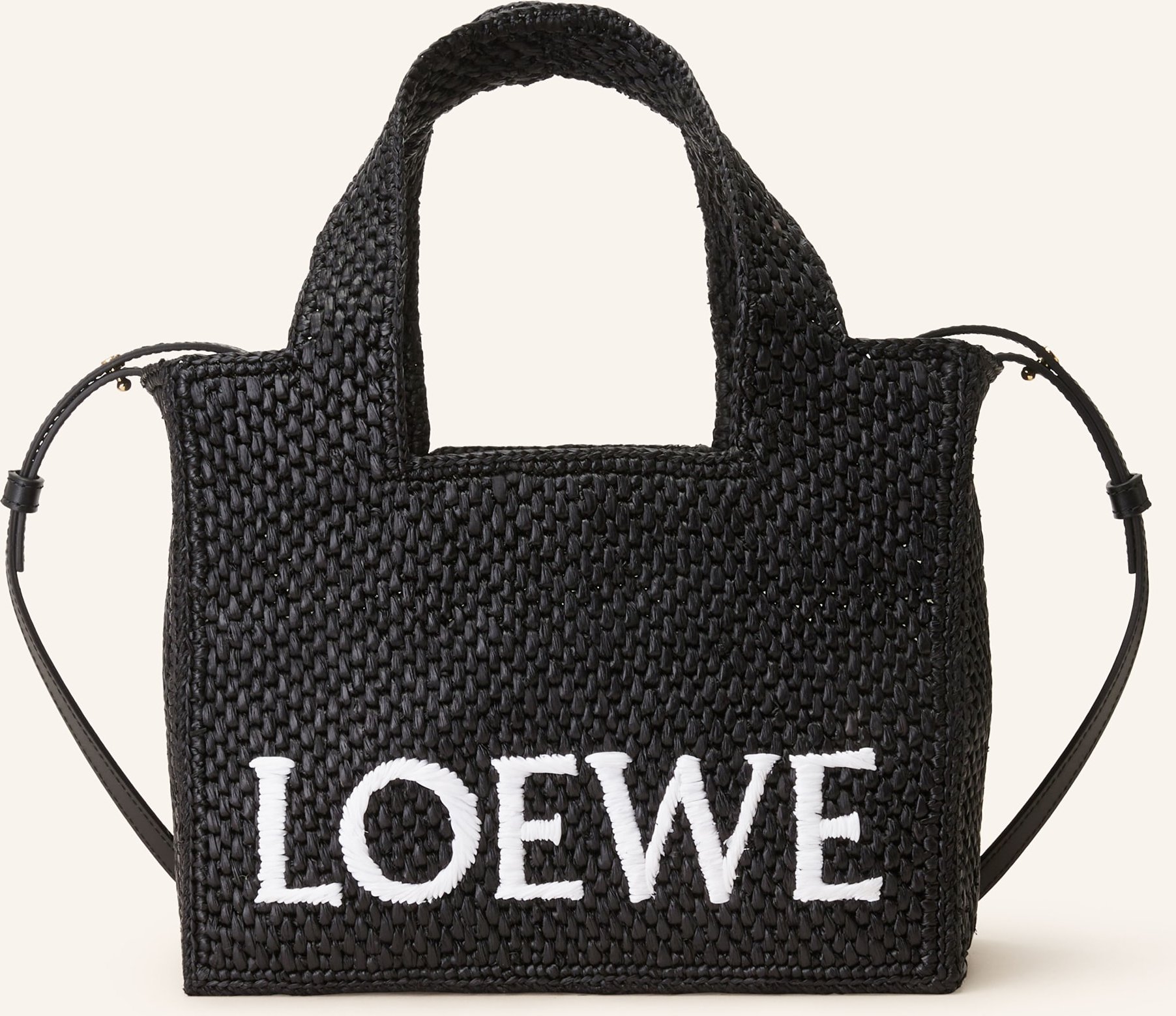 Loewe Shopper Font Tote Small schwarz