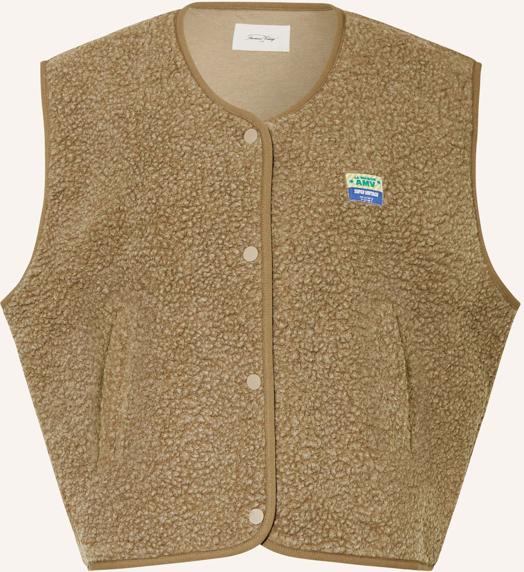 American Vintage Teddyfell-Weste grau