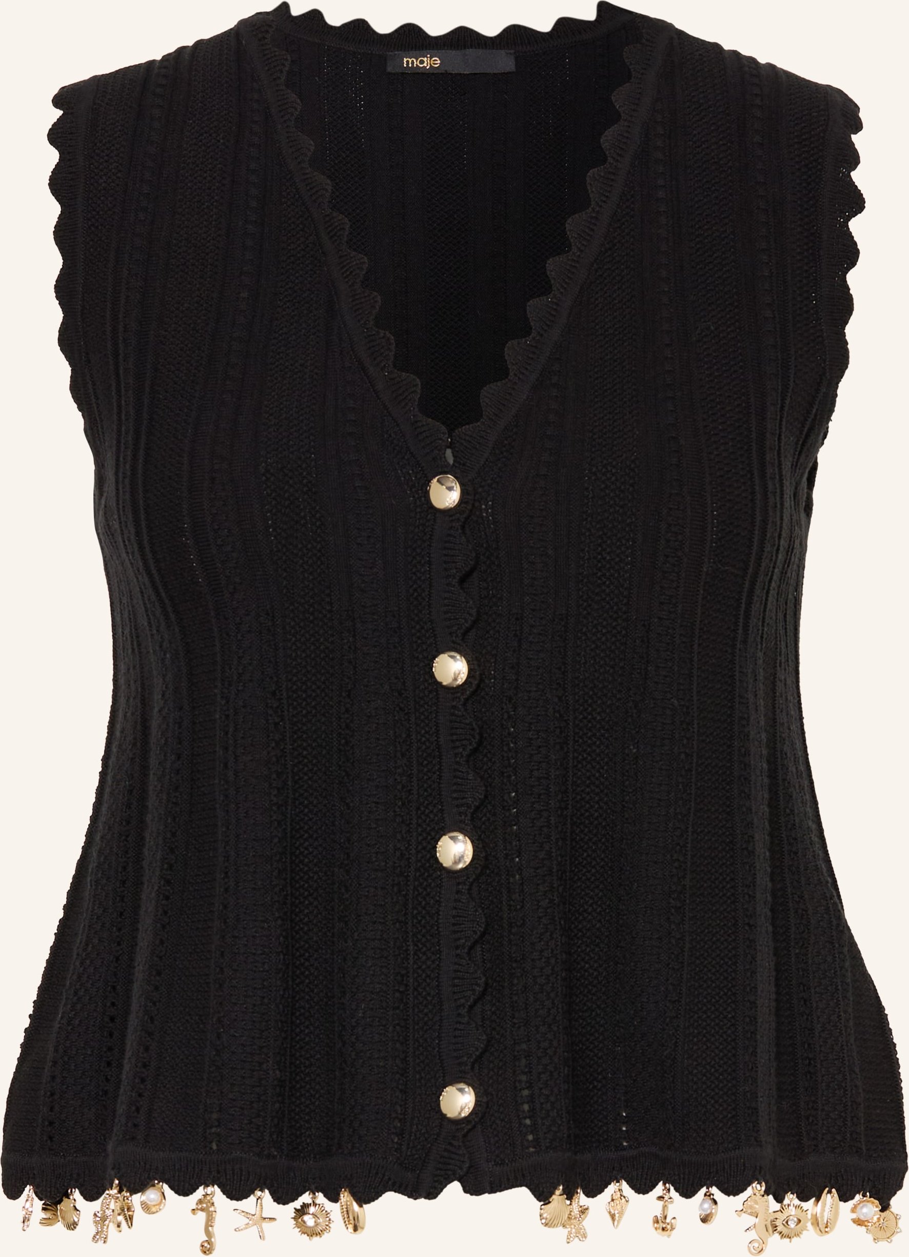 Maje Strickweste schwarz