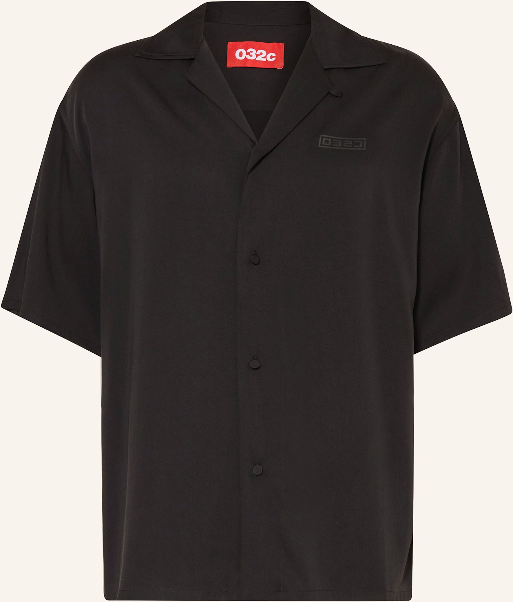 032c Resorthemd 111 Relaxed Fit schwarz