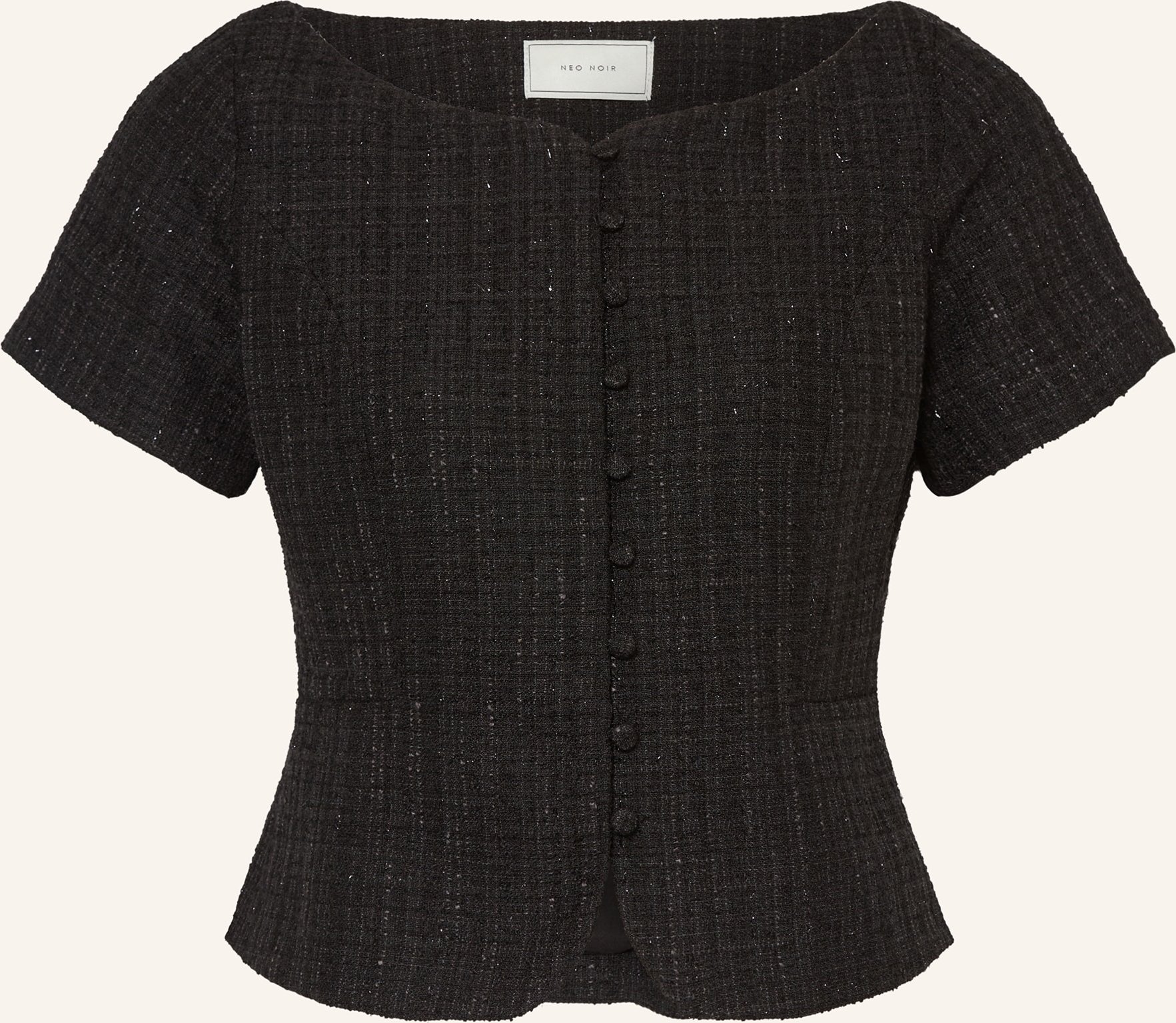 Neo Noir Tweed-Bluse Tango Mit Glitzergarn schwarz