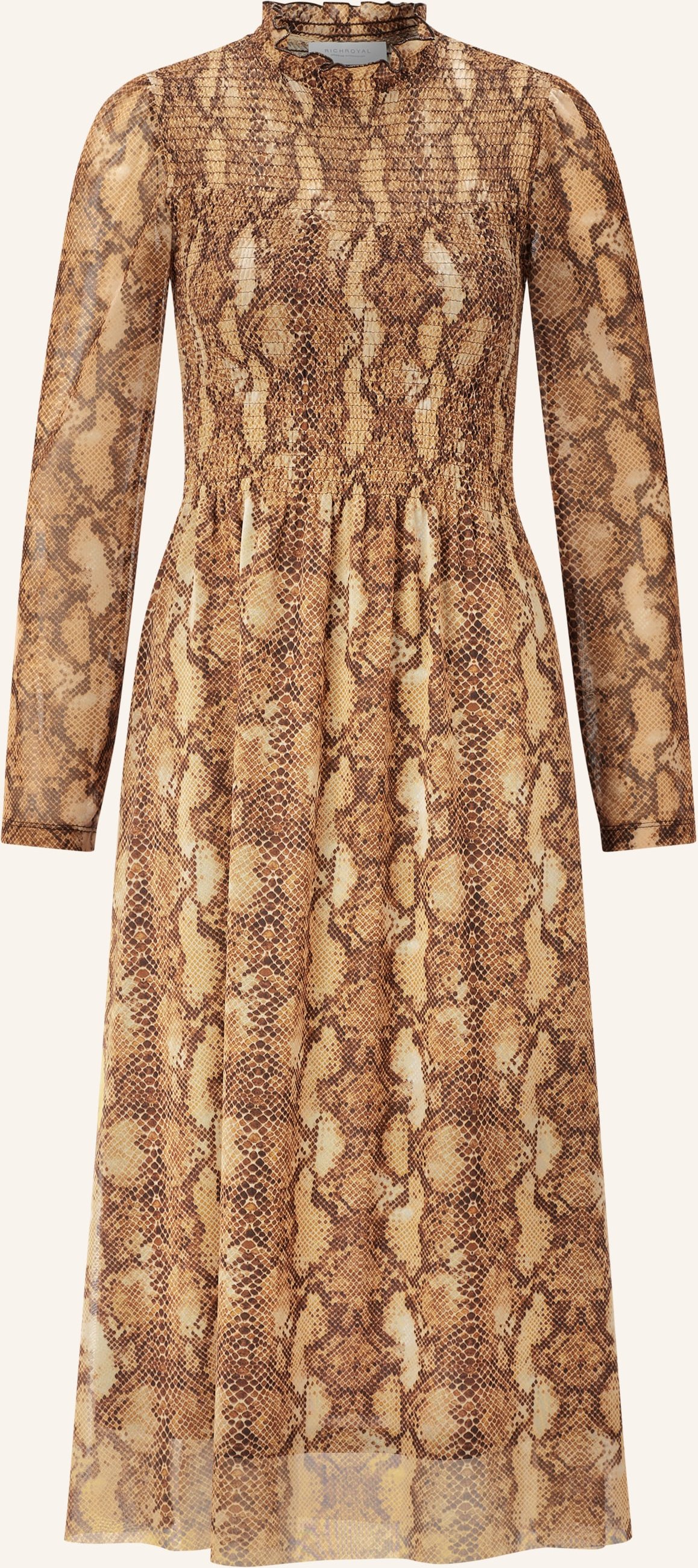 Rich & Royal Mesh-Kleid braun