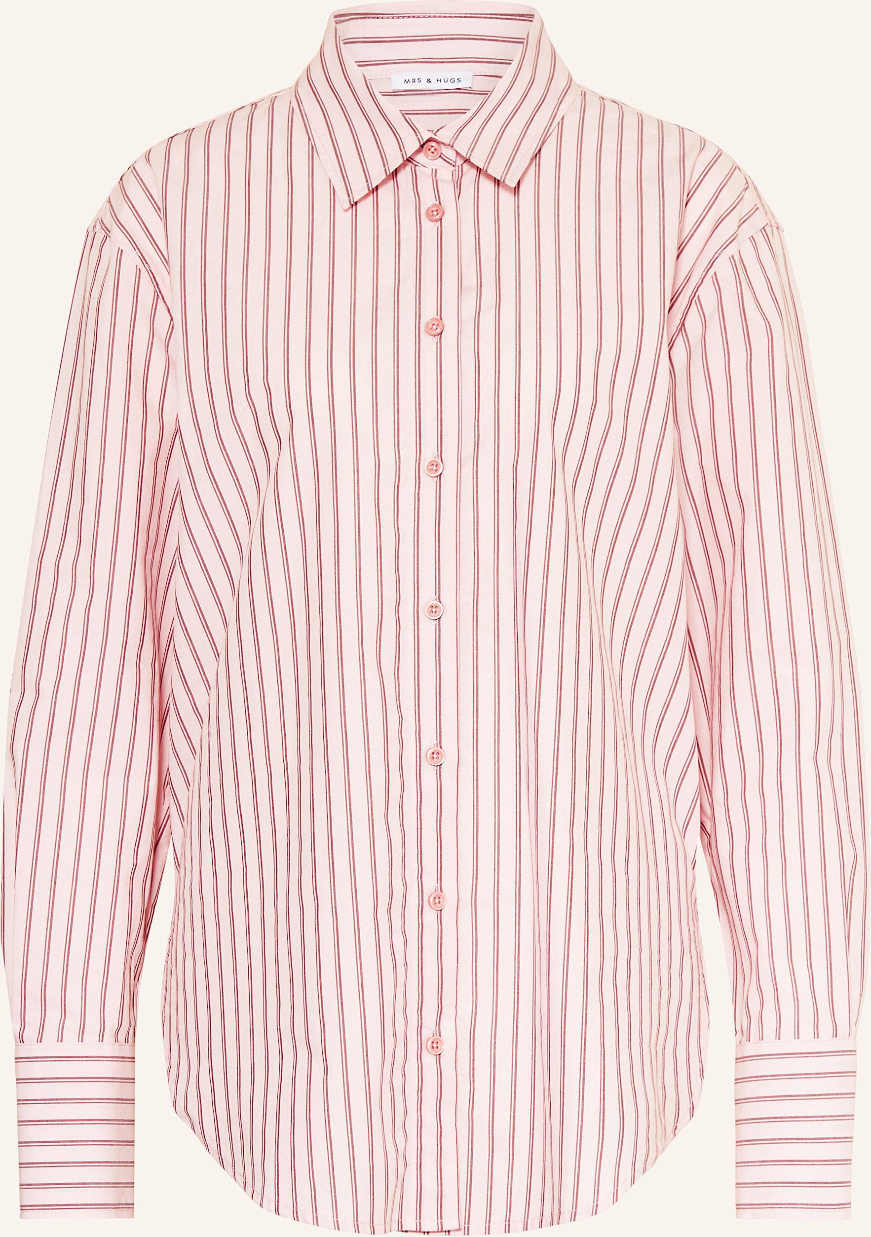 Mrs & Hugs Hemdbluse rot