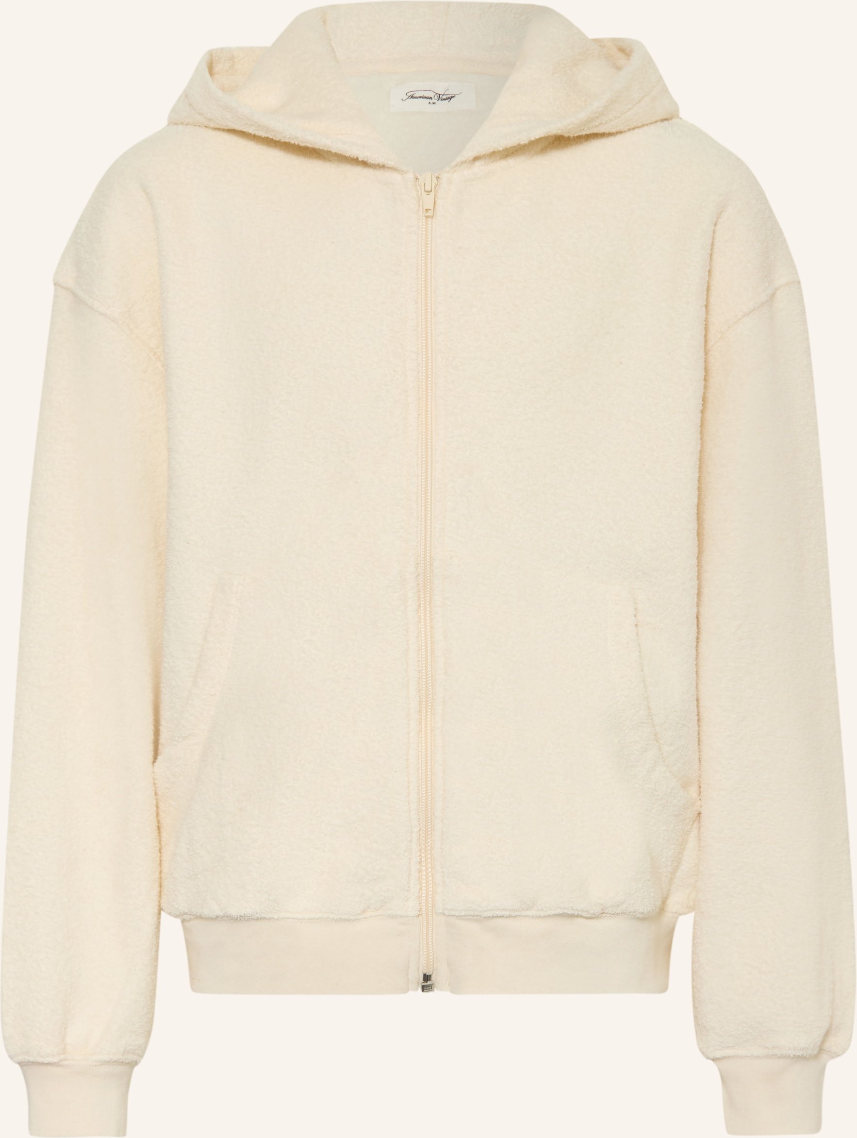 American Vintage Frotteejacke weiss