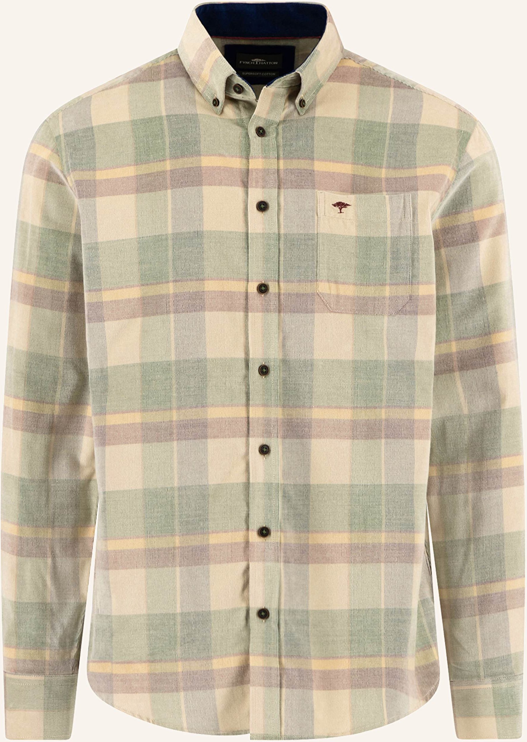 Fynch-Hatton Cordhemd Regular Fit beige
