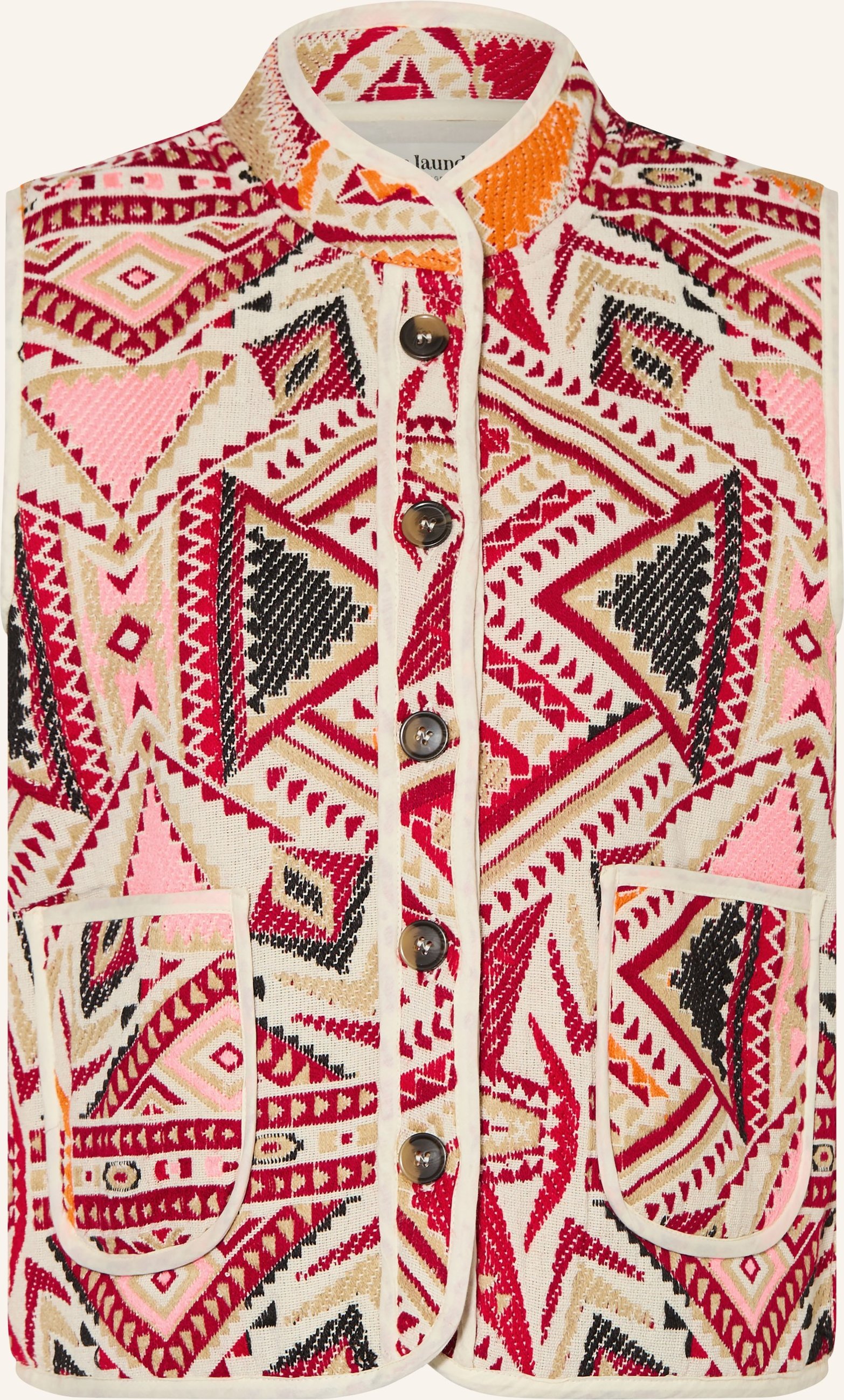 Lollys Laundry Steppweste Cairoll Aus Jacquard rot