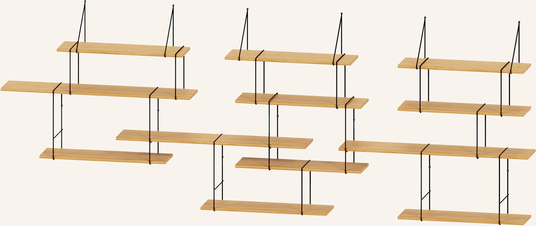 Studio Hausen Regal Link Trio braun