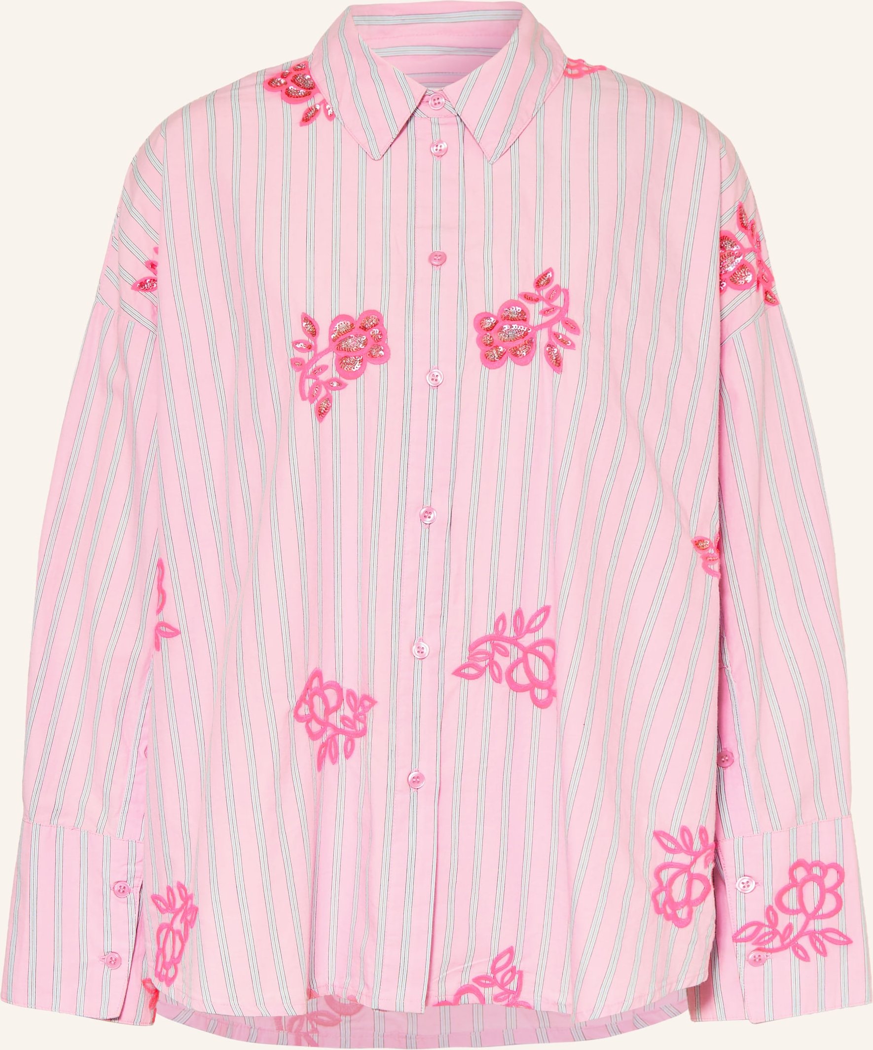 Essentiel Antwerp Hemdbluse Jalinki Mit Schmucksteinen Und Pailletten rosa