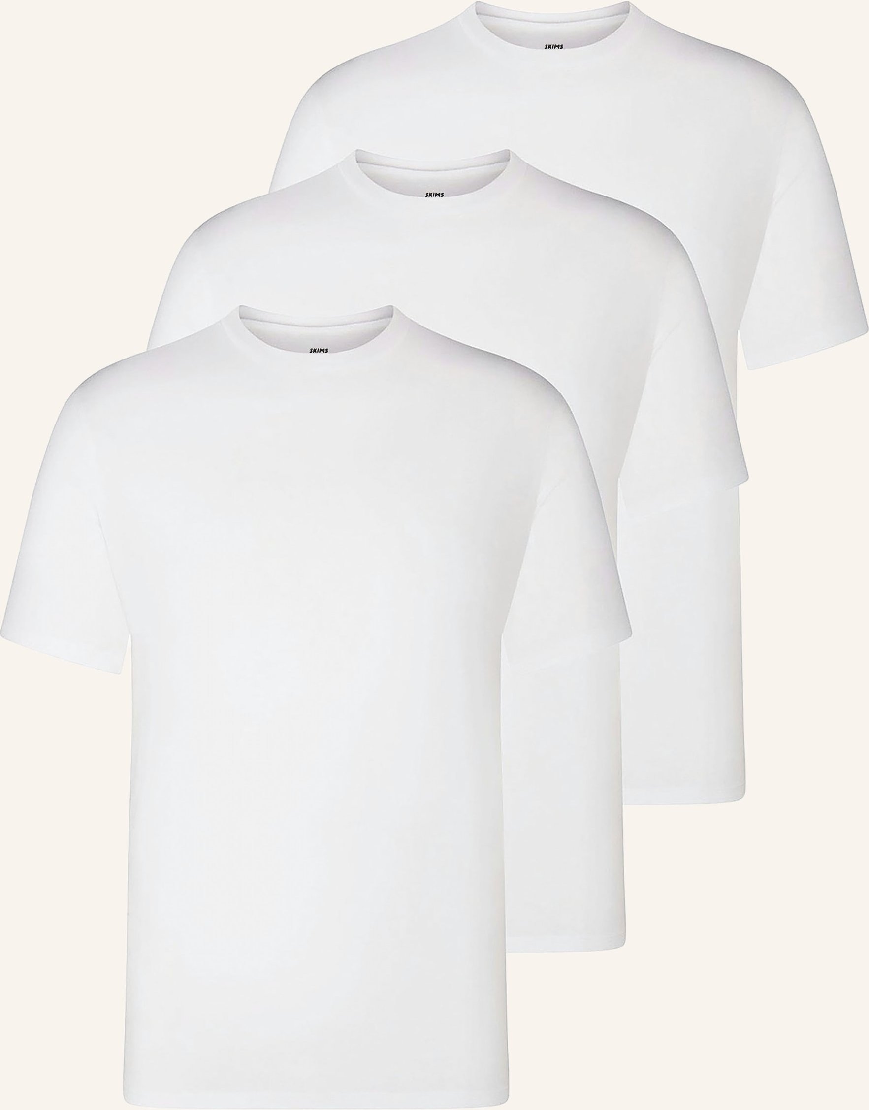 Skims 3er-Pack T-Shirts weiss