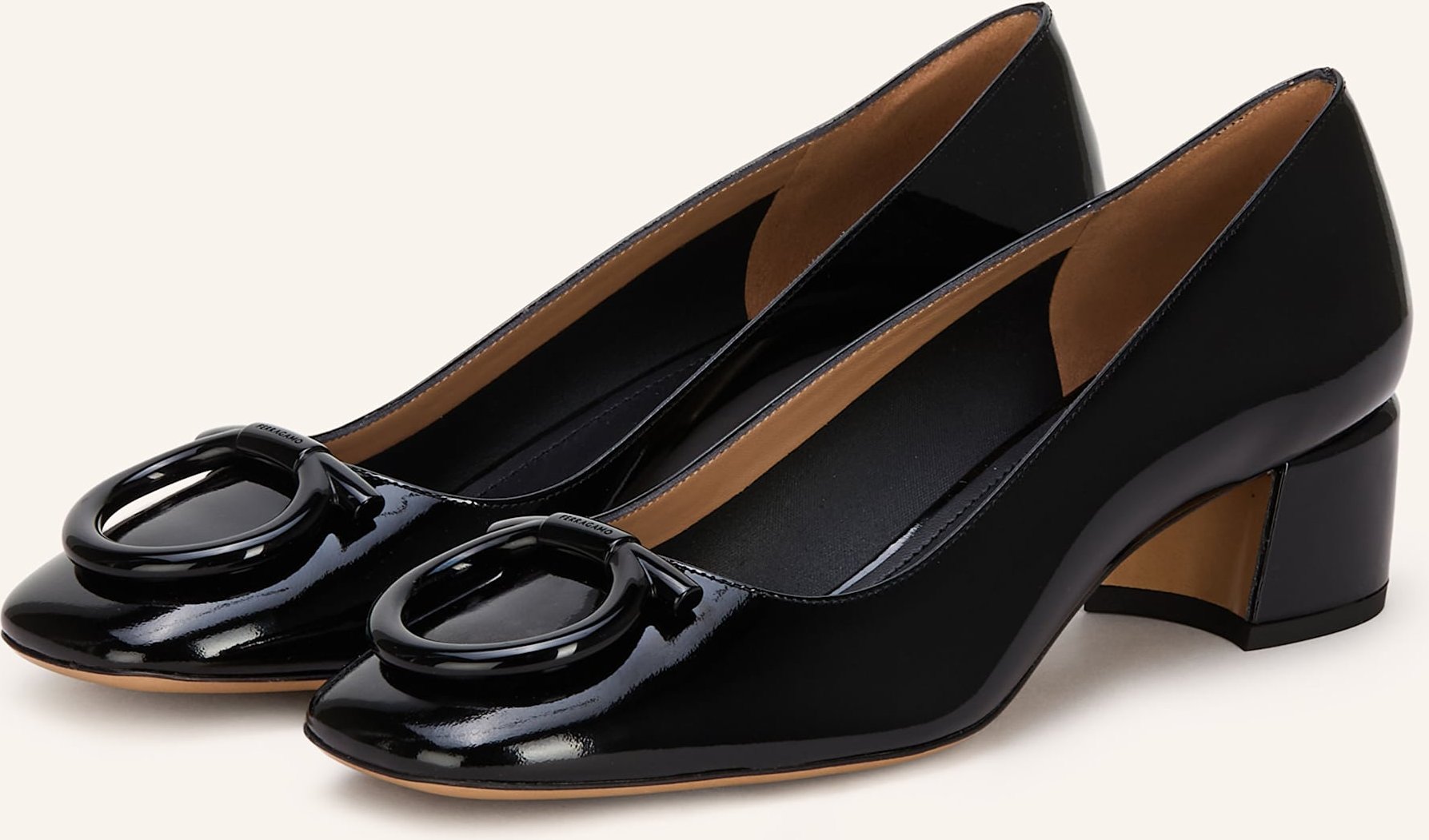 Thumbnail - Ferragamo Lack-Pumps Mara 40 schwarz