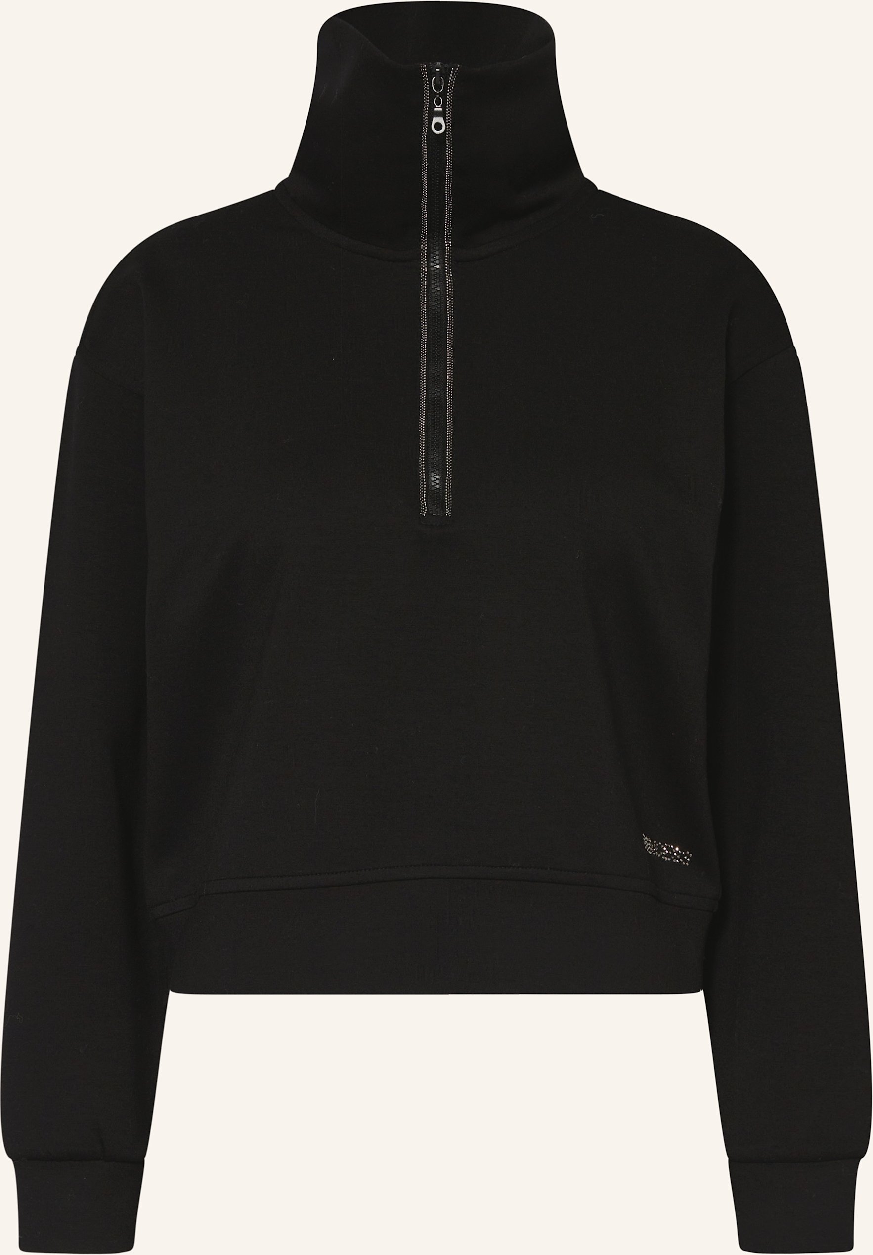 Thumbnail - Princess Goes Hollywood Cropped Sweatshirt Mit Schmucksteinen schwarz