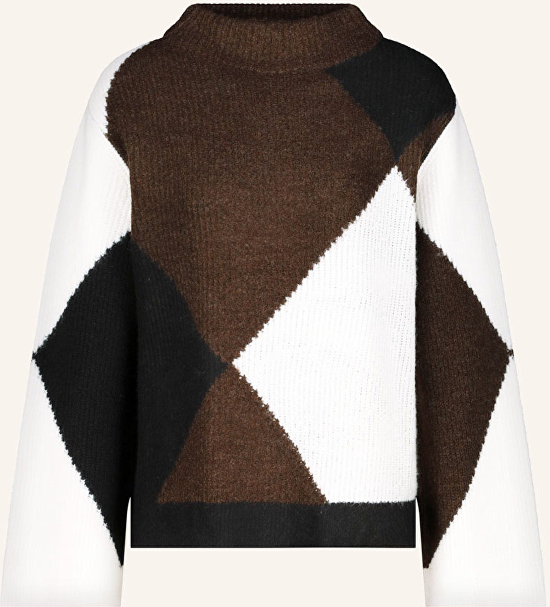 Thumbnail - Monari Pullover Mit Schmucksteinen braun