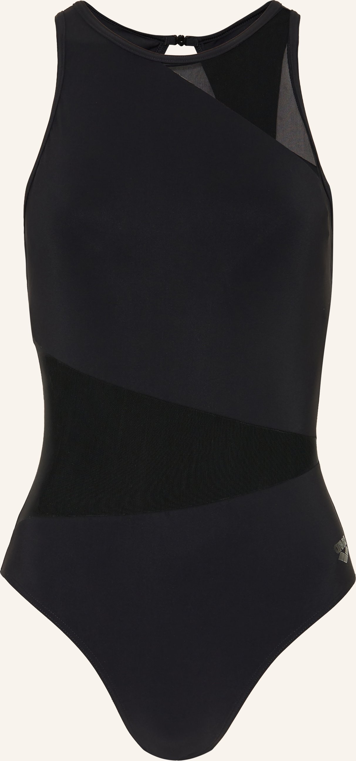 Arena Badeanzug Mesh Angle schwarz