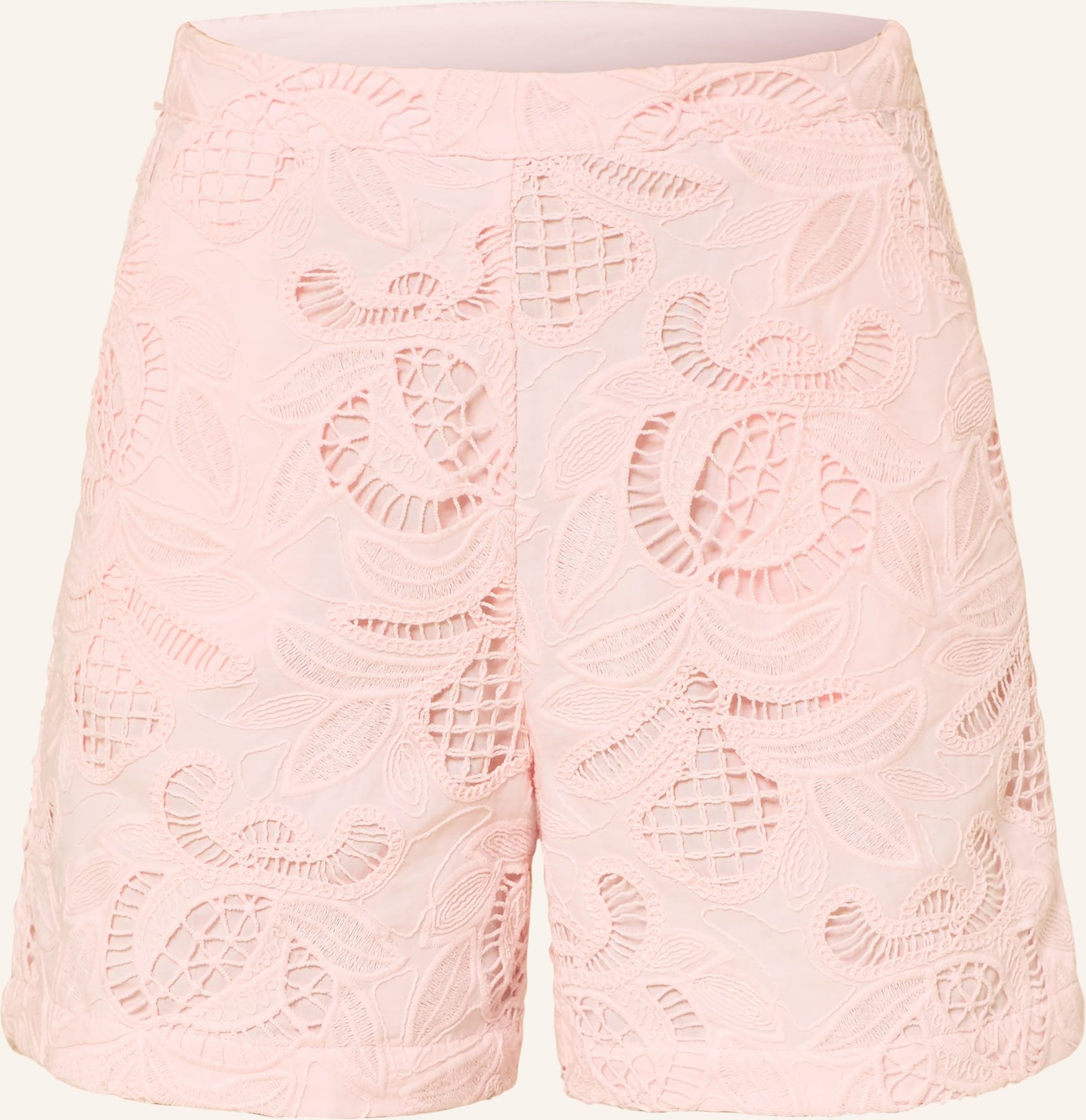 Mrs & Hugs Shorts Aus Lochspitze rosa