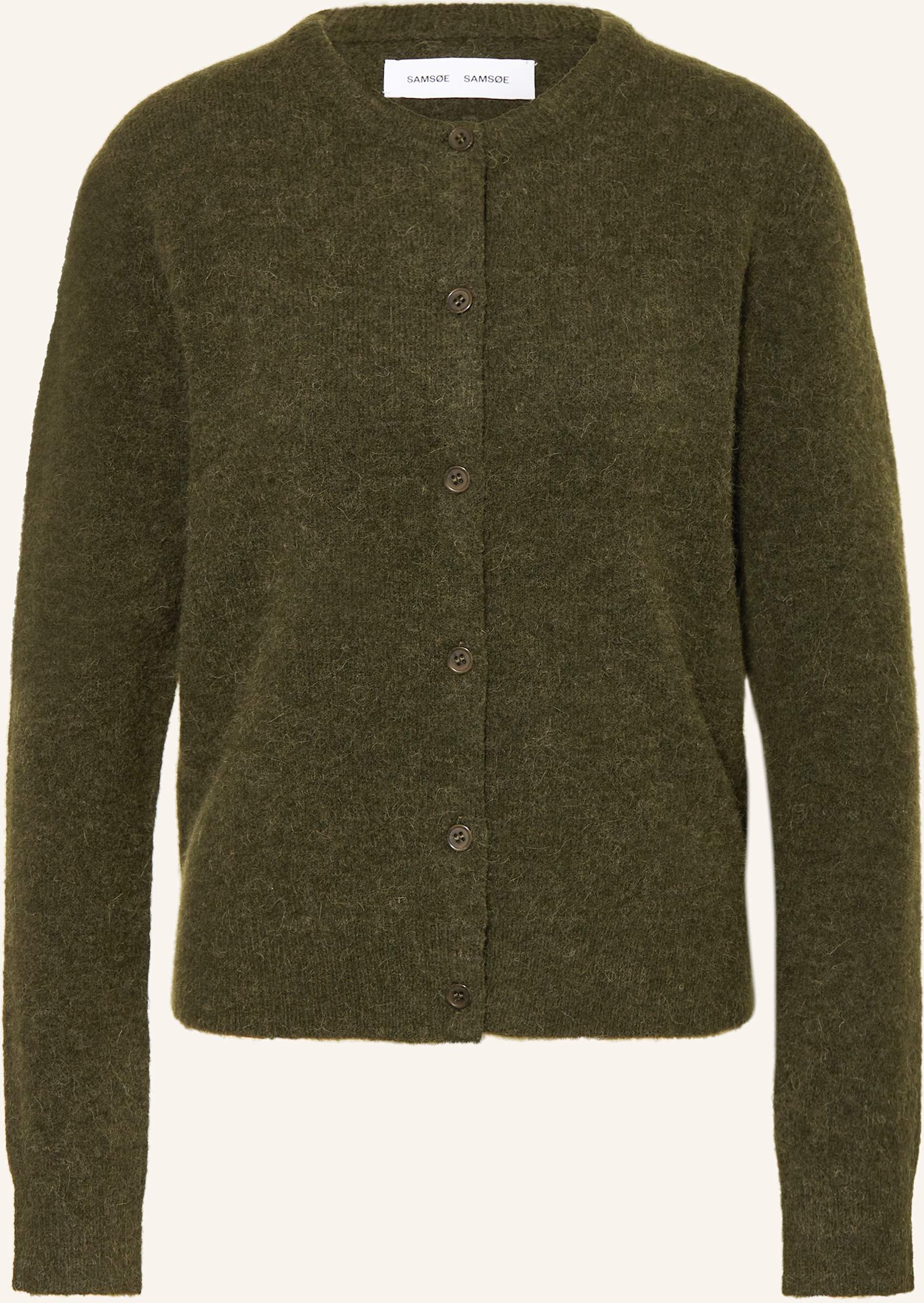 Samsøe Samsøe Strickjacke Nor Mit Alpaka gruen