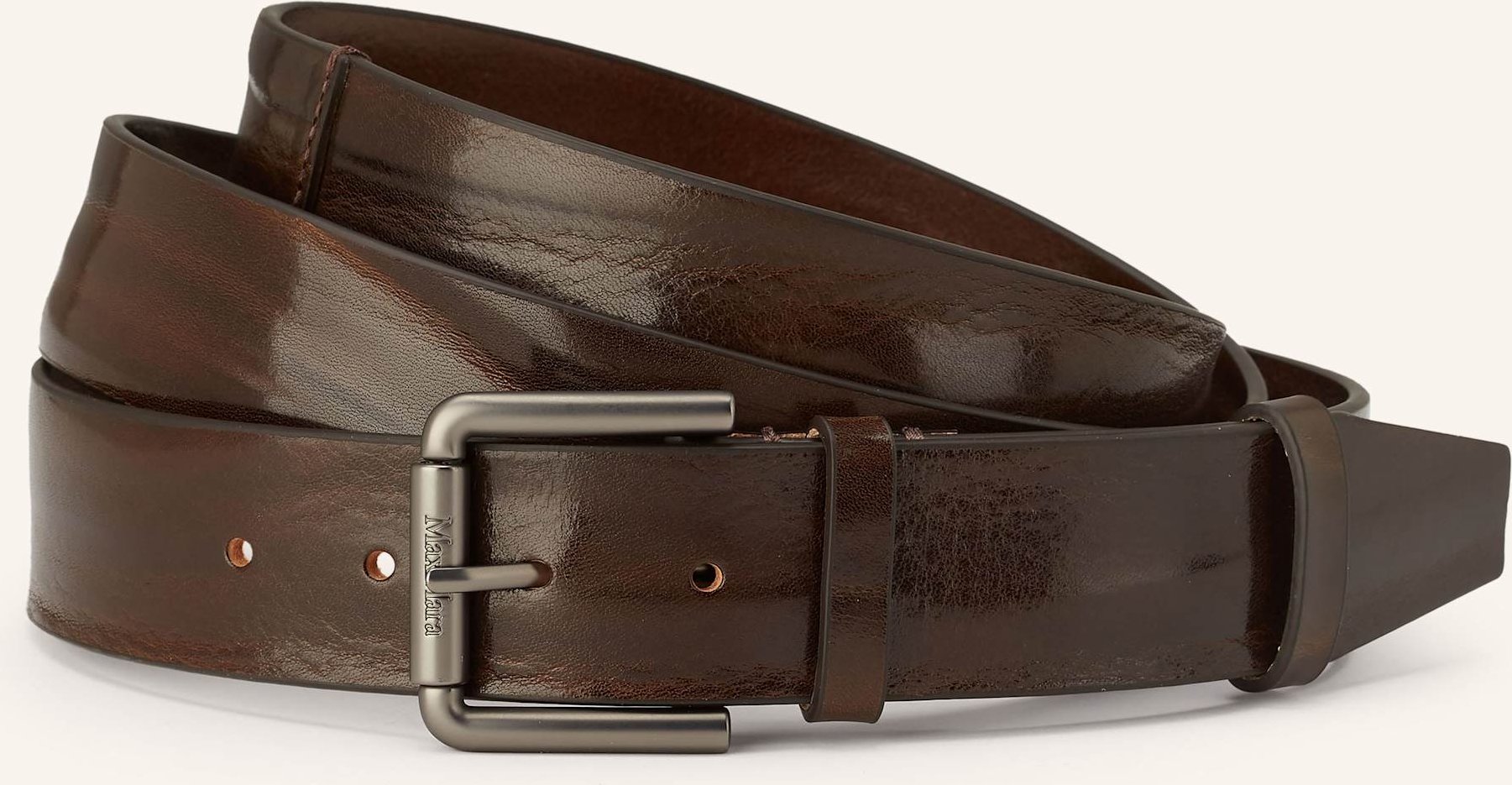 Thumbnail - Max Mara Ledergürtel buckle40xlong braun