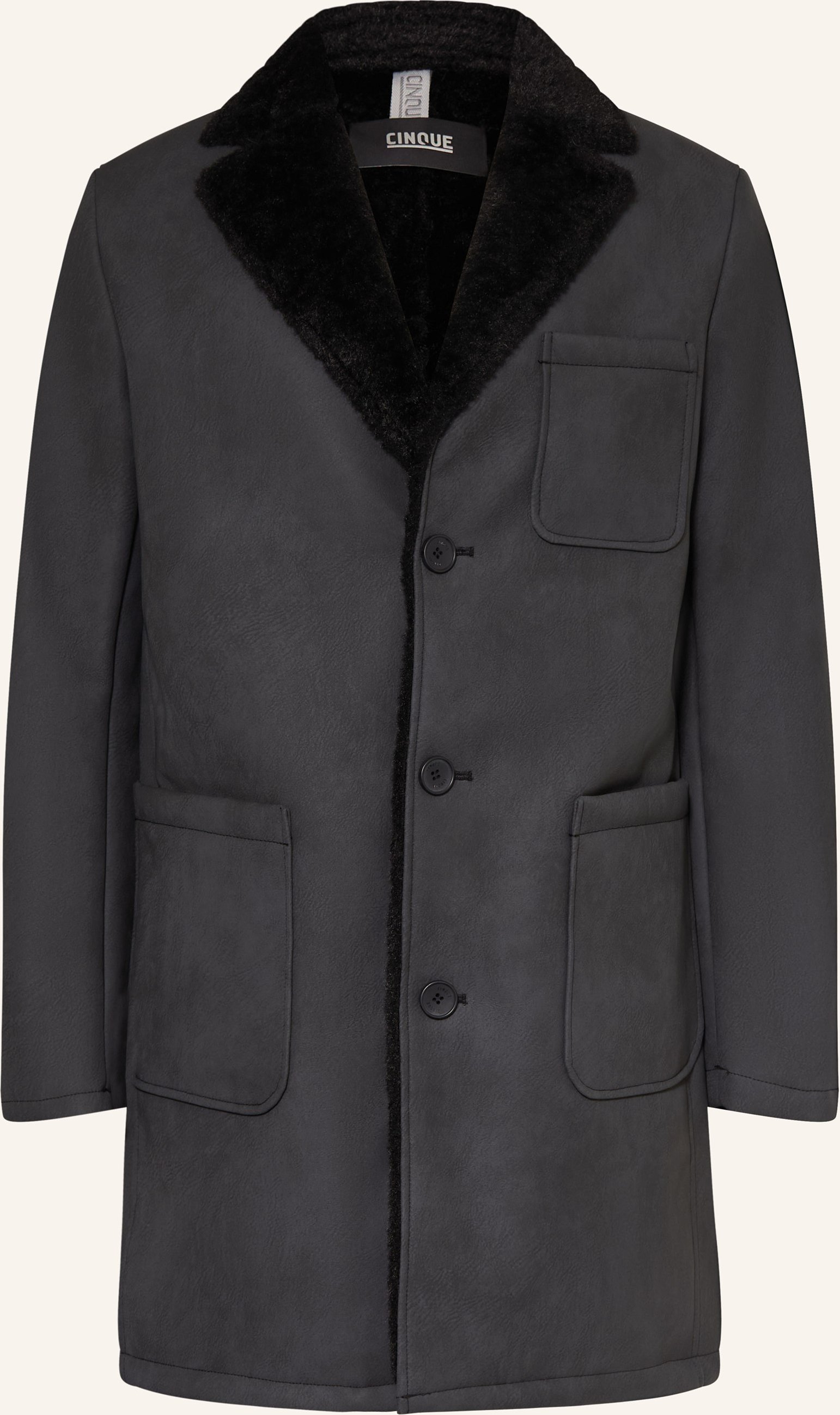 Cinque Mantel Cilord In Lederoptik schwarz