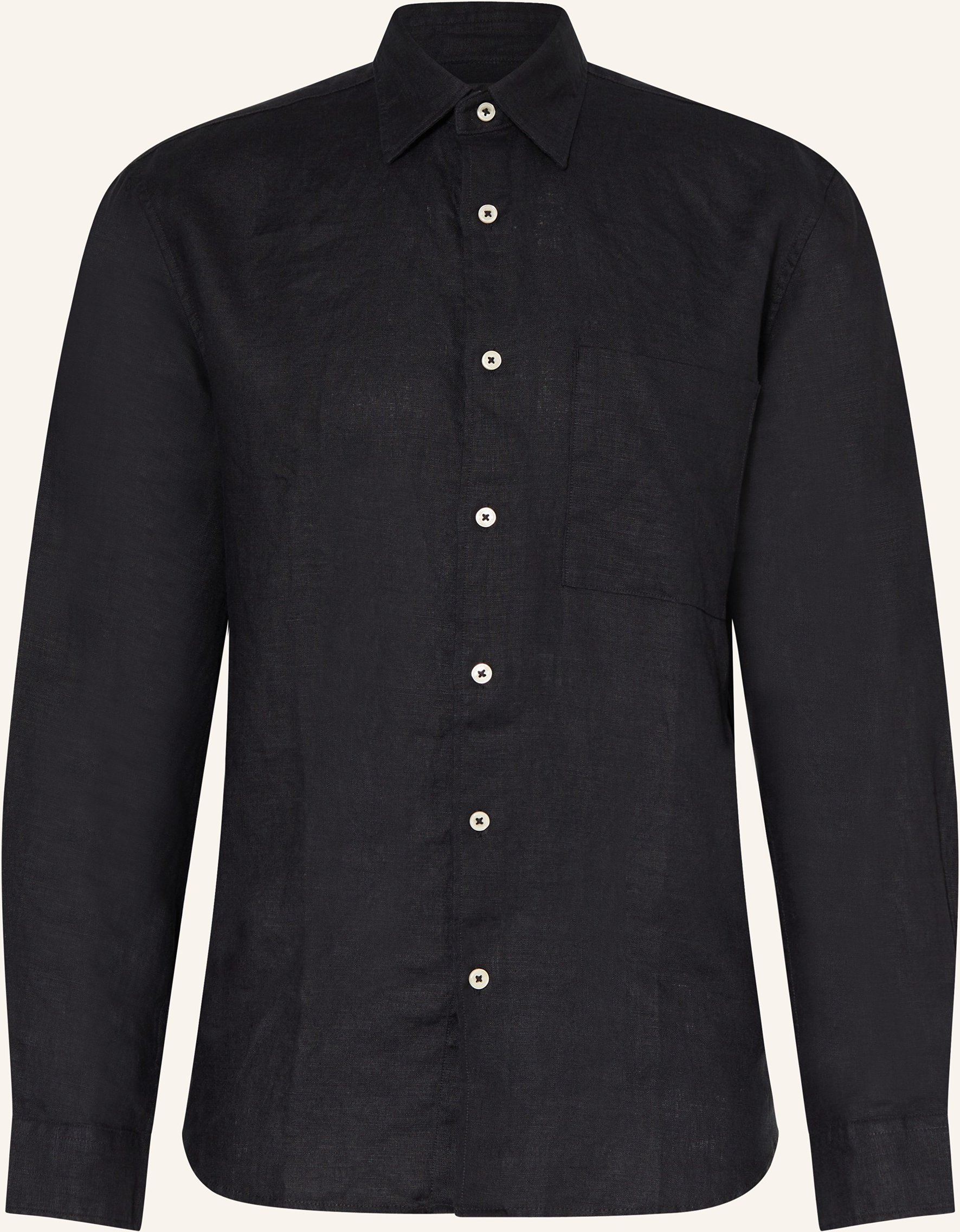 Marc O'polo Leinenhemd Regular Fit schwarz