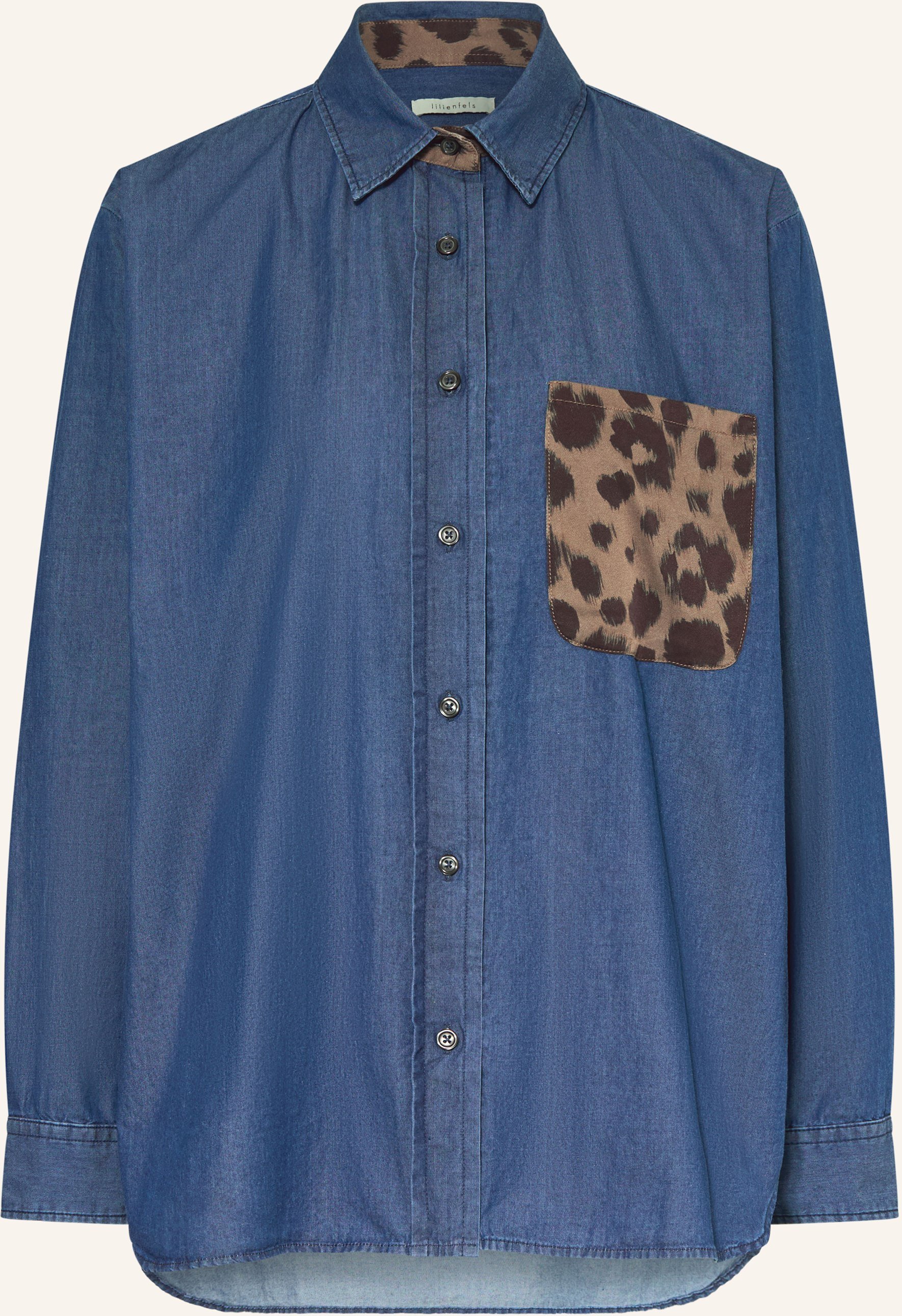 Lilienfels Jeansbluse blau